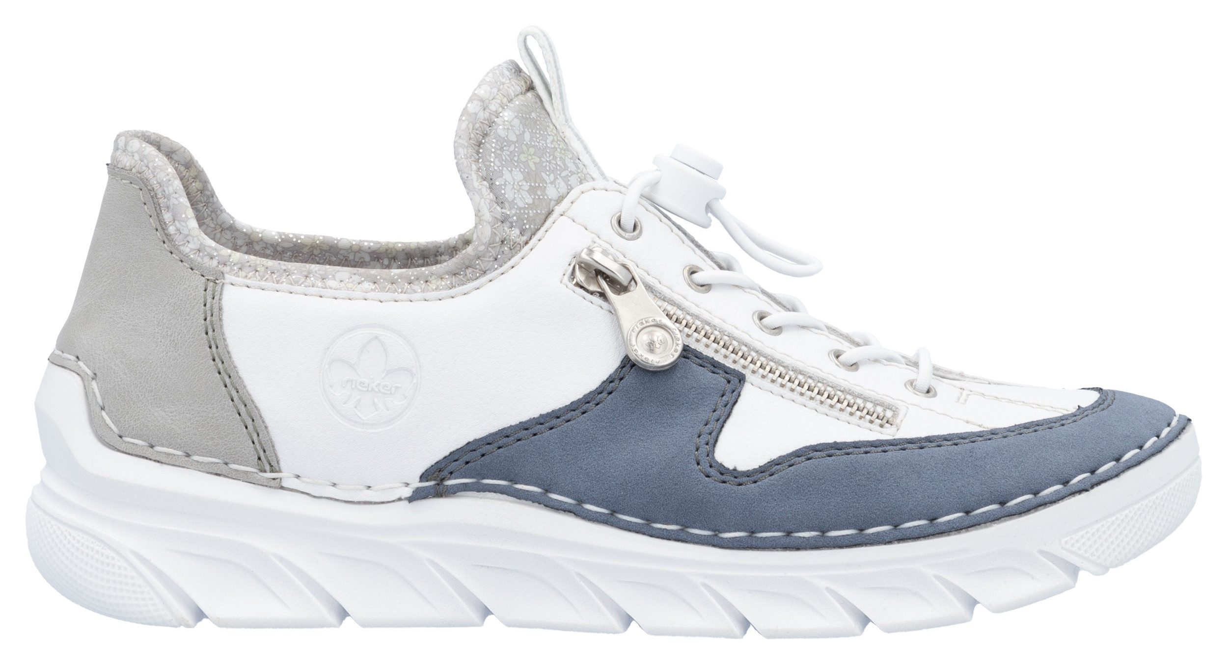 Rieker Slip-on sneakers Slipper, vrijetijdsschoen met contrasterende afwerkingen