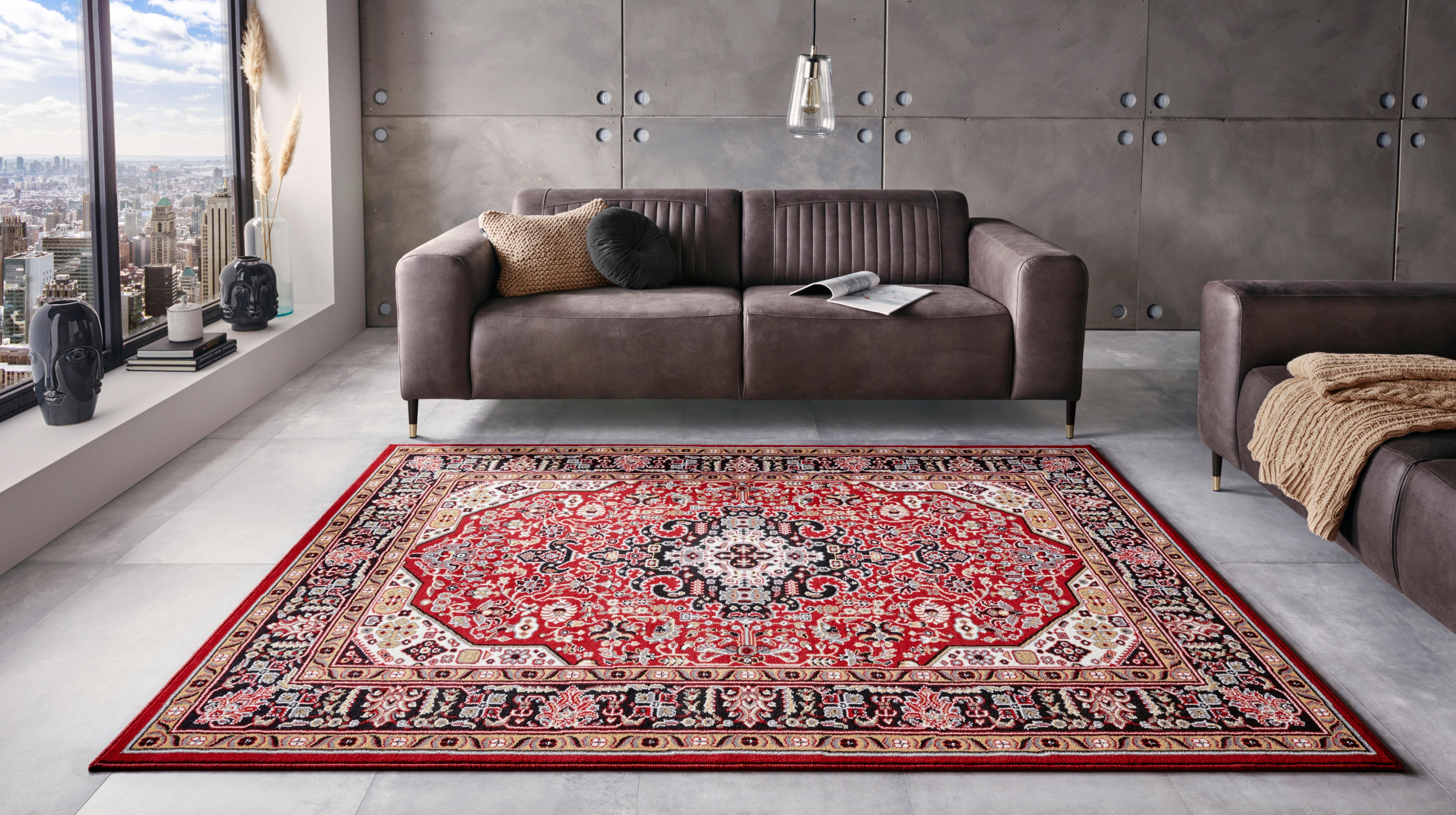 NOURISTAN Vloerkleed Skazar Isfahan Kortpolig, orient, loper, vintage, eetkamer, woonkamer, gang