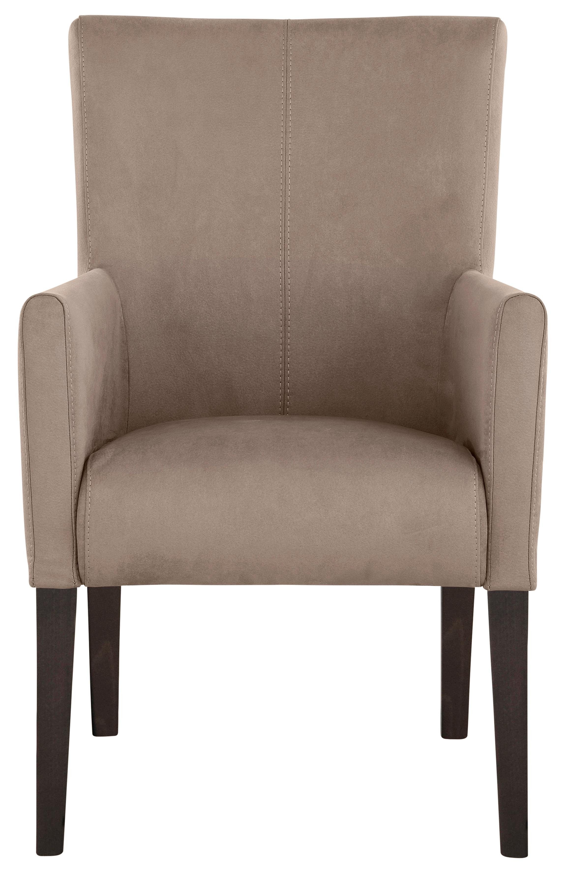 Home affaire Eetkamerstoel King Gestoffeerde stoel, fauteuil, massief houten frame