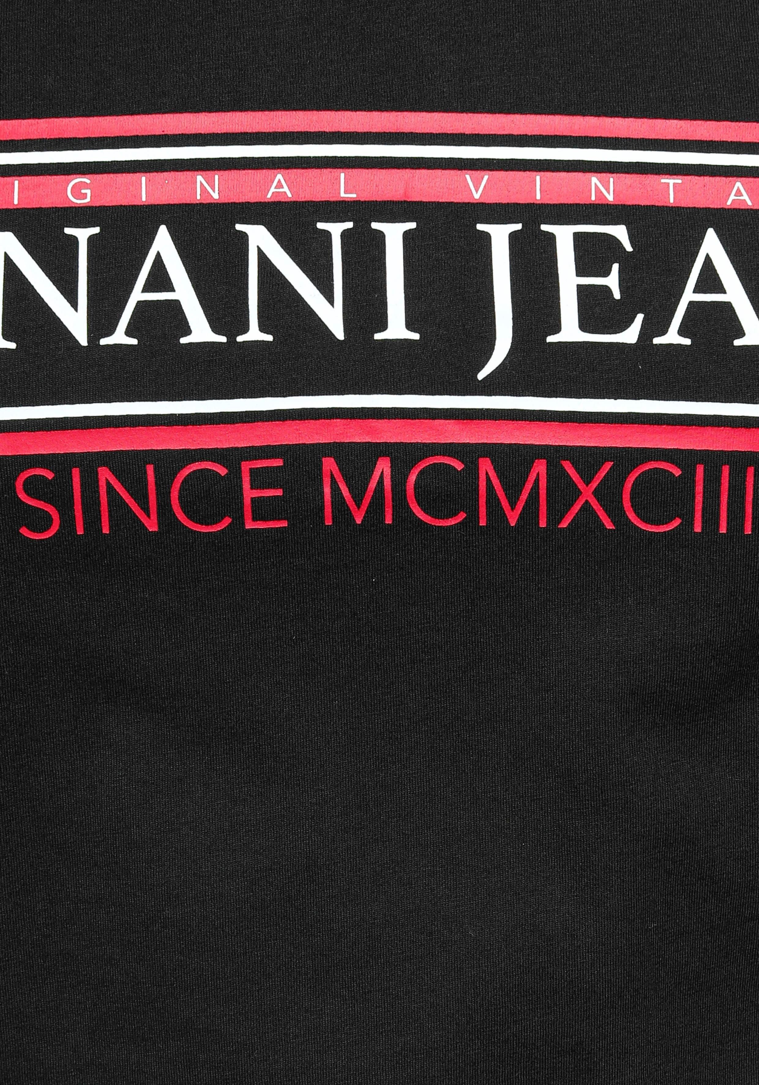 Bruno Banani T-shirt korte mouwen, smal gesneden, bedrukt, ronde hals