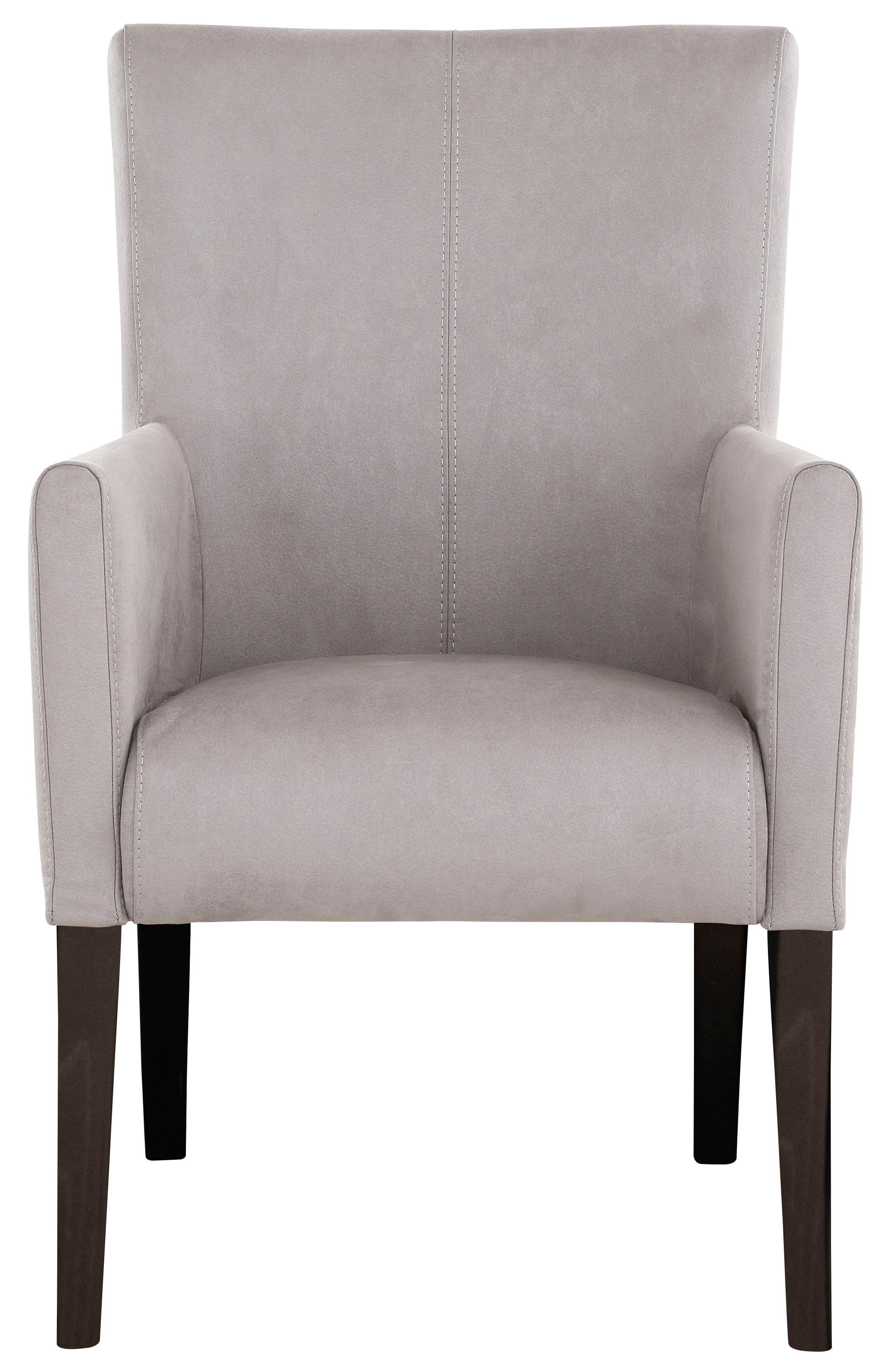 Home affaire Eetkamerstoel King Gestoffeerde stoel, fauteuil, massief houten frame