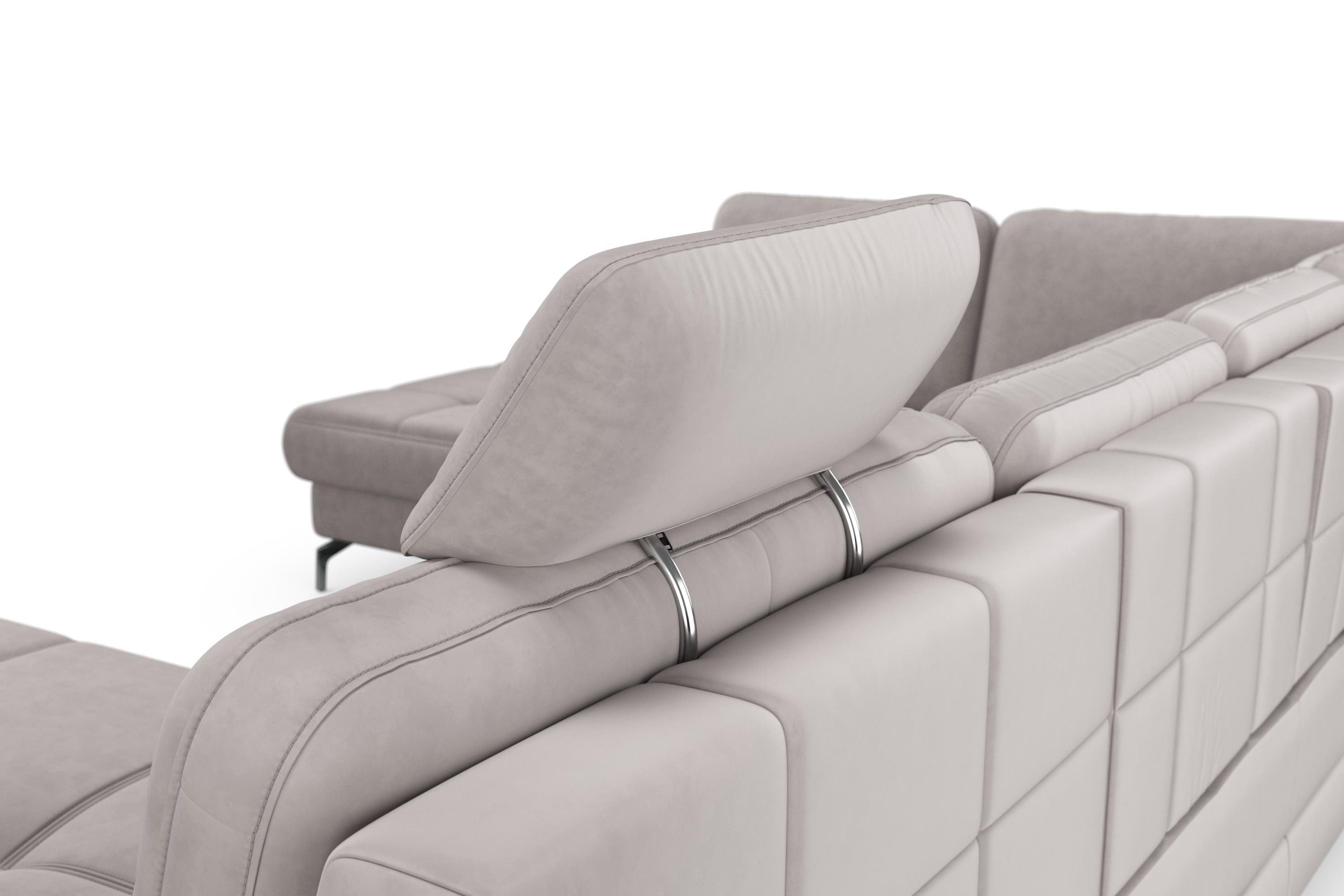 sit&more Zithoek Bendigo U-vorm inclusief zitdiepteverstelling, bodemvrijheid 12 cm, in 2 pootkleuren