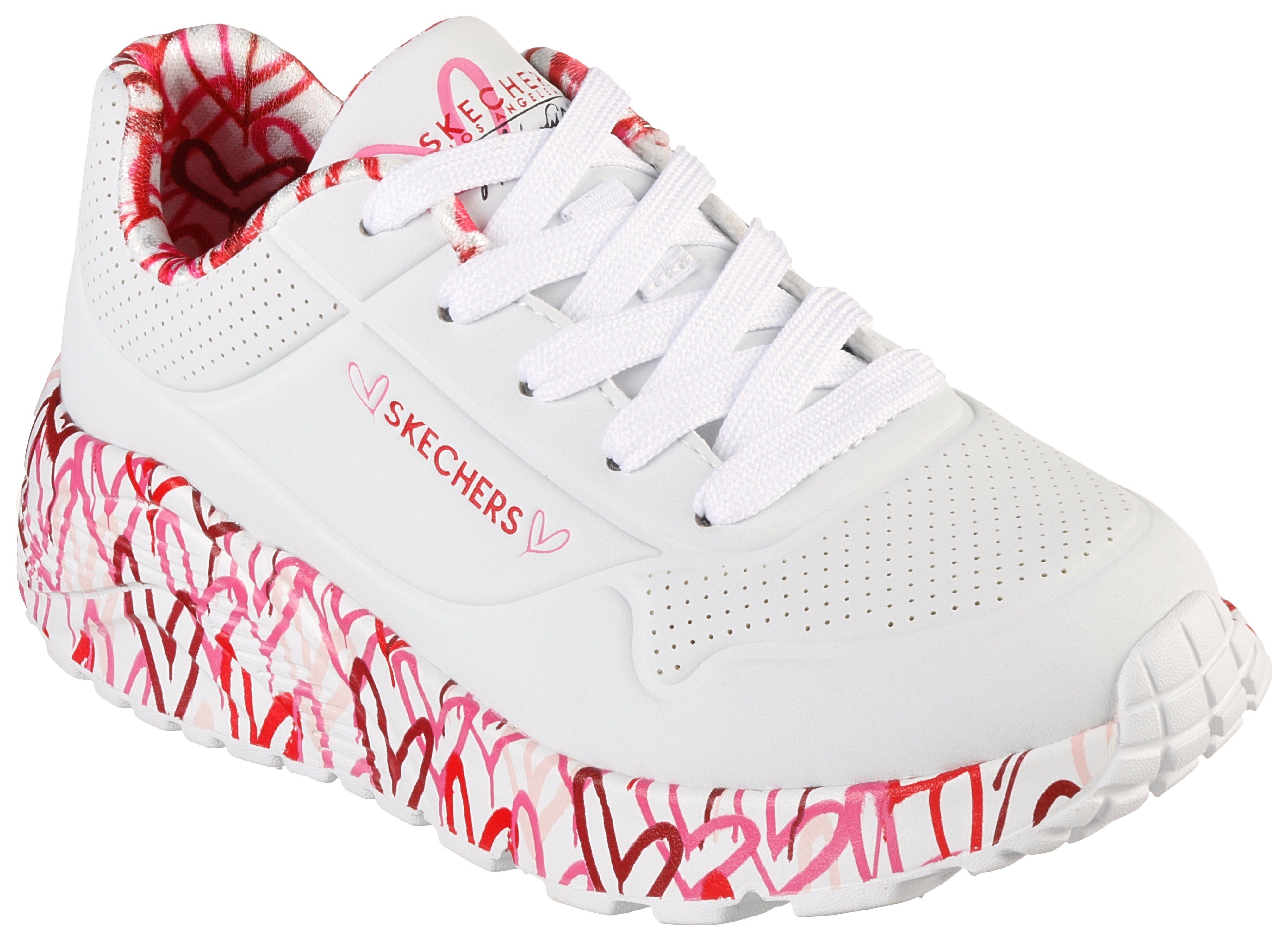 Skechers Sneakers UNO LITE , veterschoen met bedrukte zool, maat sjabloon te downloaden