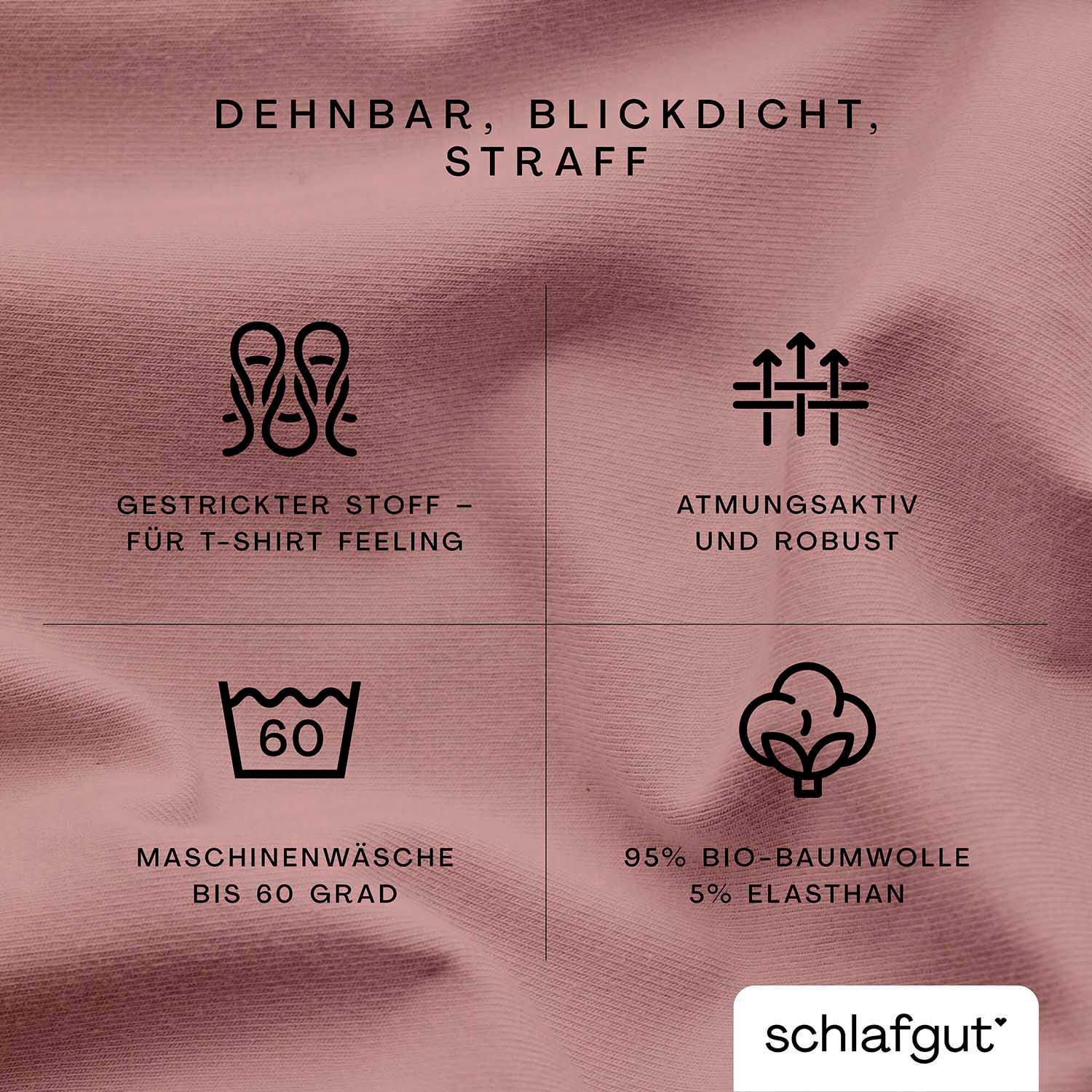 Schlafgut Hoeslaken PURE TOPPER in maat 90x200, 140x200 of 180x200 cm, hoes voor topper van 100% biologische katoen, voor matrassen tot 10 cm hoogte, beddengoed (1 stuk)
