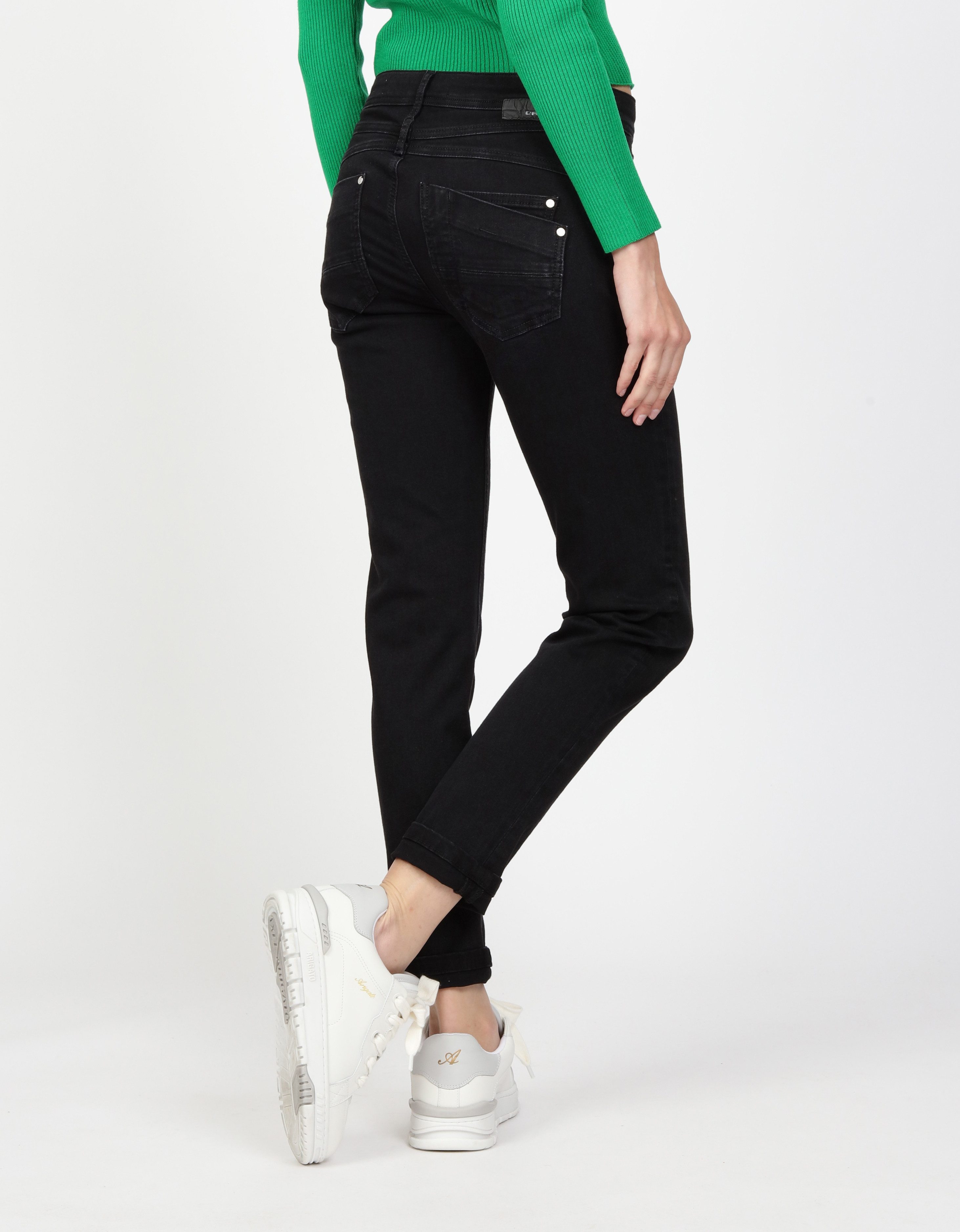 GANG Relax fit jeans 94AMELIE met used-effecten