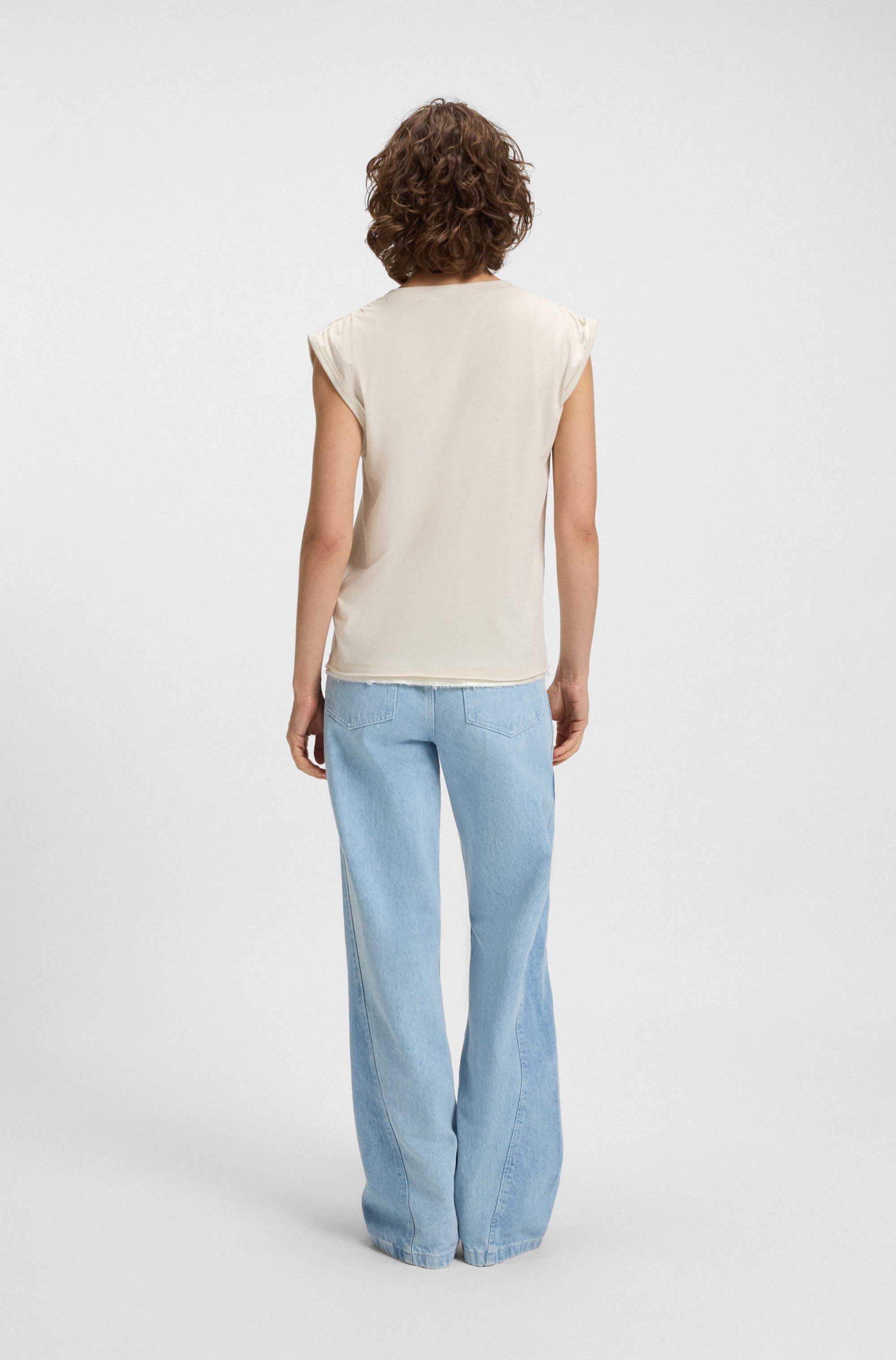 Boss Orange Shirt met ronde hals Elai premium damesmode