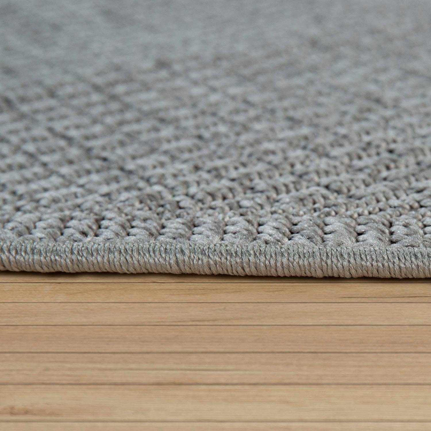 Paco Home Vloerkleed Timber 125 Platweefsel, sisal look, geschikt voor binnen en buiten, woonkamer