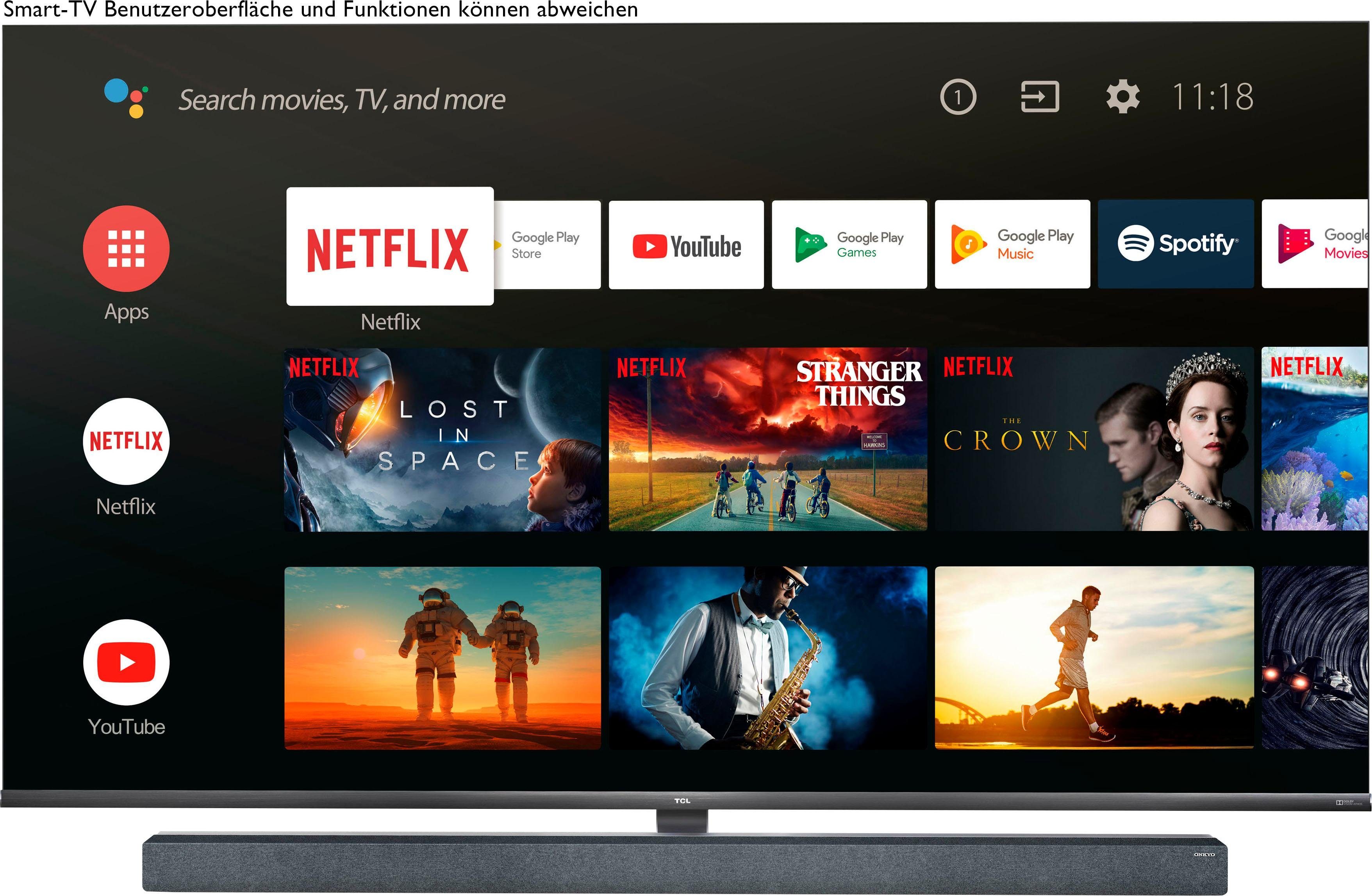 TCL QLED-TV 65X10X1, 164 cm / 65", 4K Ultra HD, Smart TV, Mini led, Android tv, 4K HDR premium 1500, 100 Hz Motion Clarity