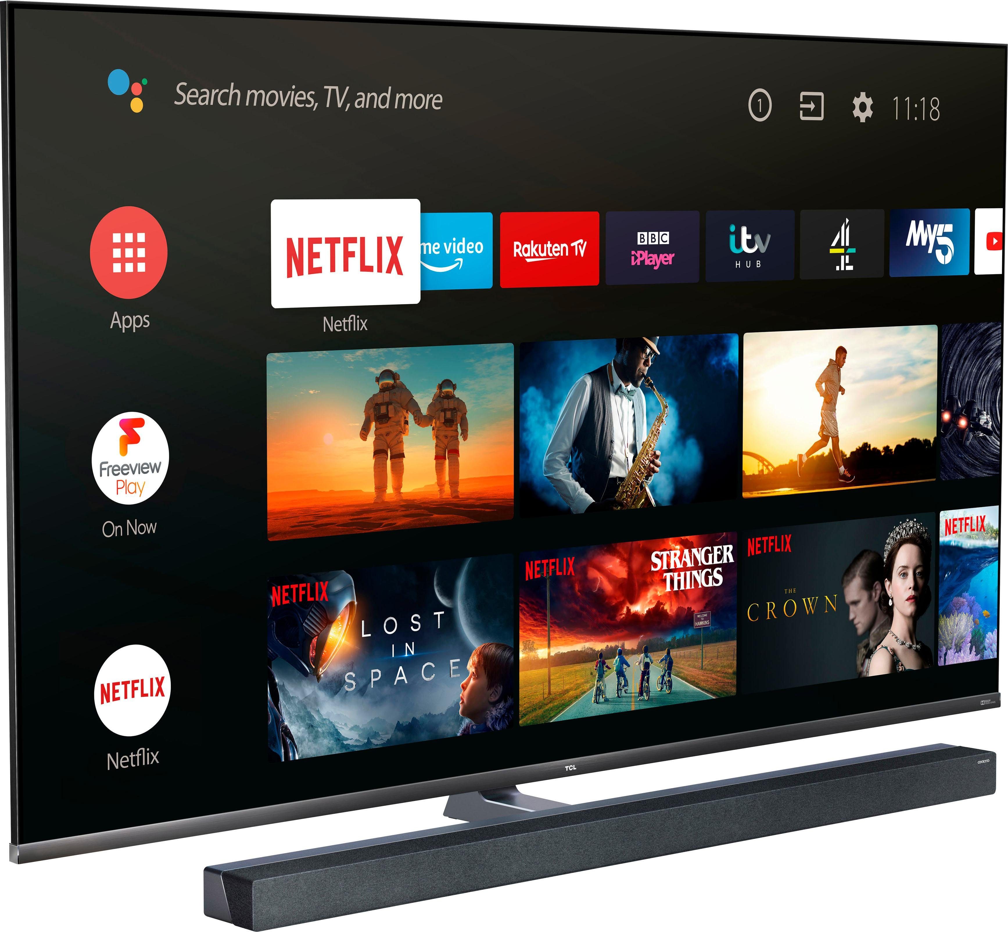 TCL QLED-TV 65X10X1, 164 cm / 65", 4K Ultra HD, Smart TV, Mini led, Android tv, 4K HDR premium 1500, 100 Hz Motion Clarity