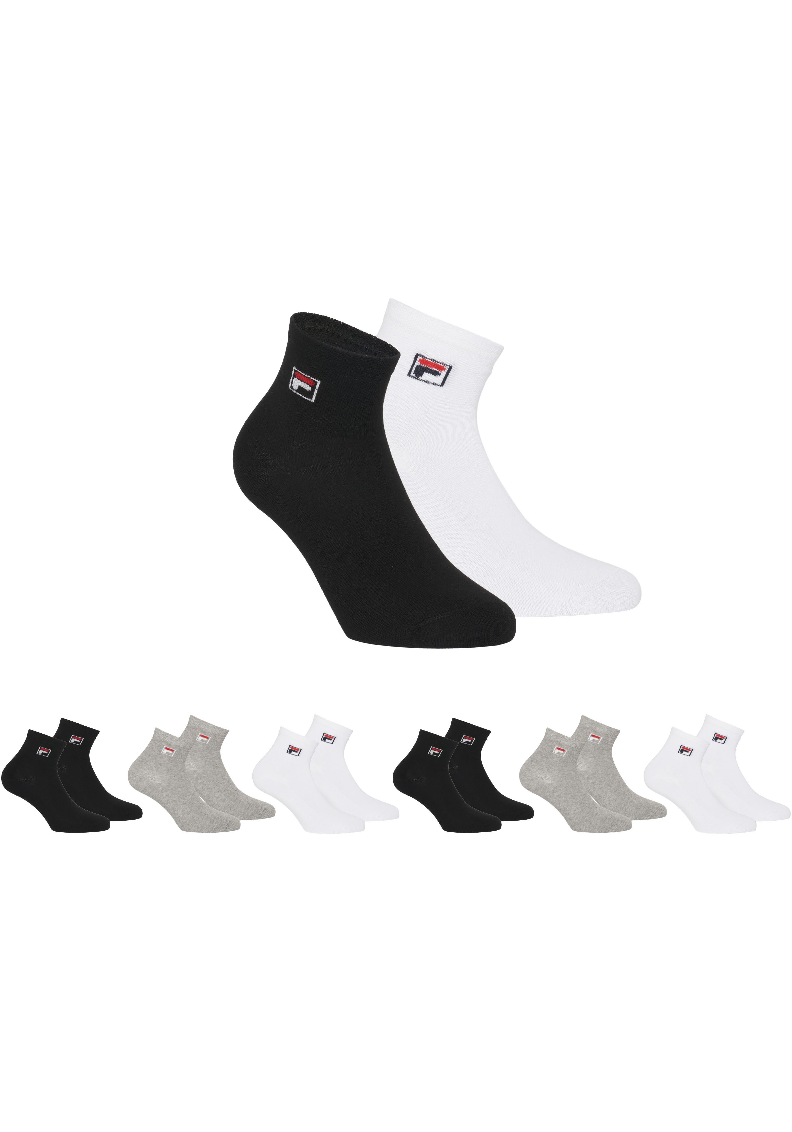 Fila Korte sokken UNISEX QUARTER PLAIN SOCKS (set, 6 paar)