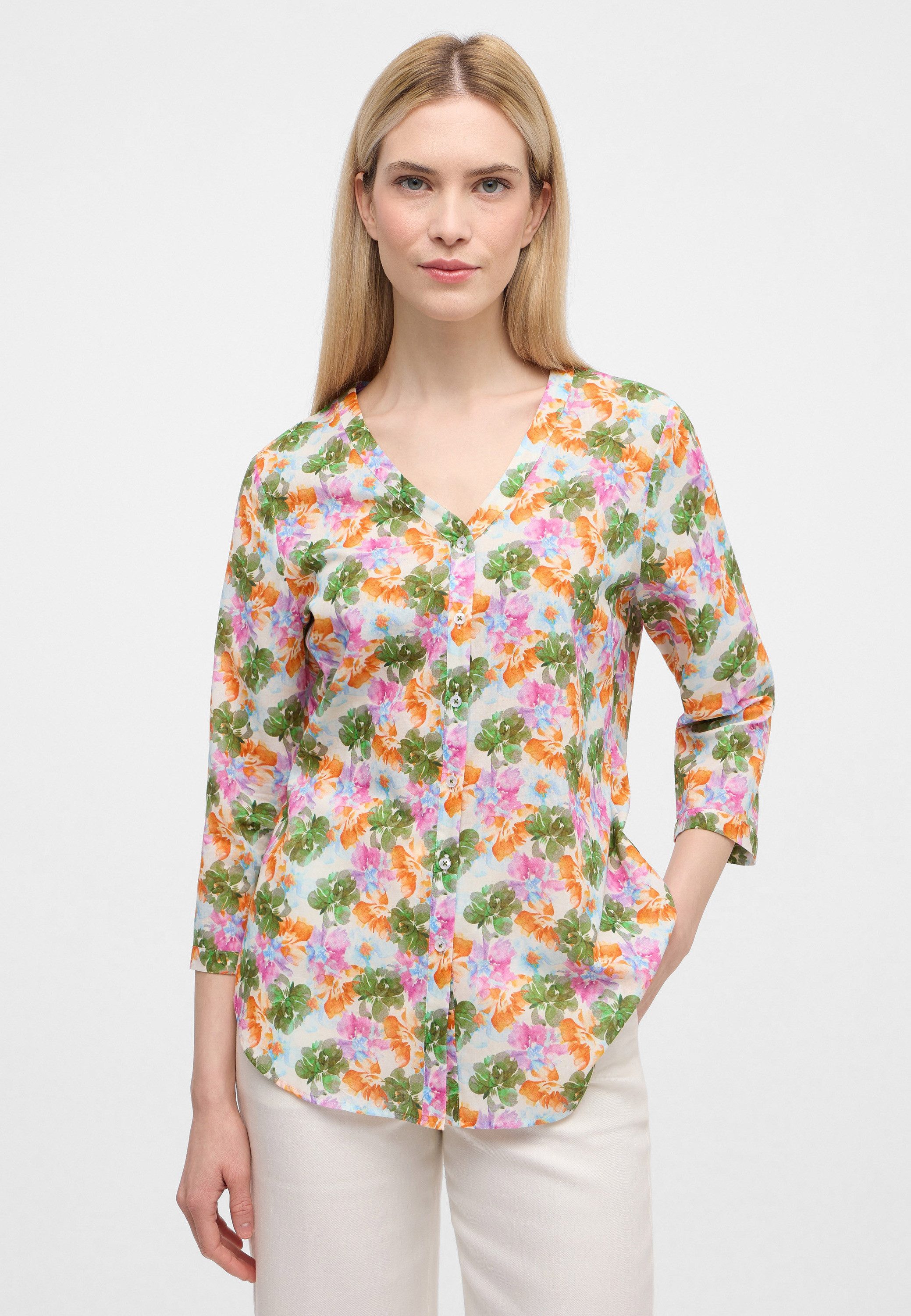 Eterna Overhemdblouse Regular fit dames dames overhemden maat 42 groen