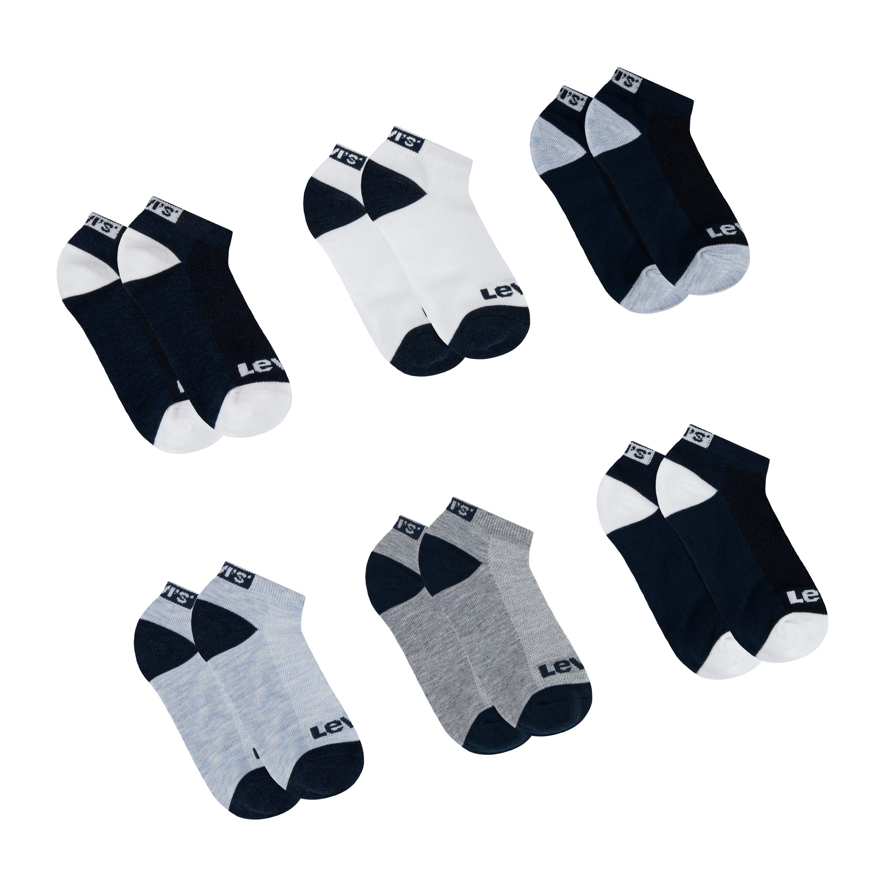 Levi's Kidswear Korte sokken LHN BOX TAB LOW CUT 6PK MarkeL (set, 6 paar)