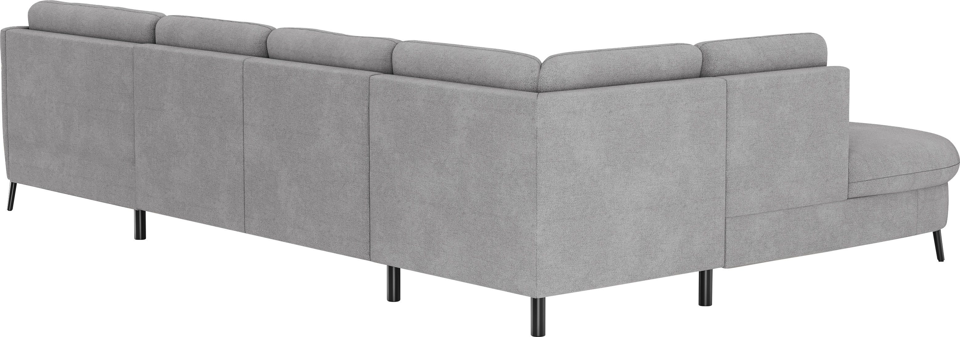 sit&more Zithoek Soul U-model optioneel met bedfunctie en bedlade of lade