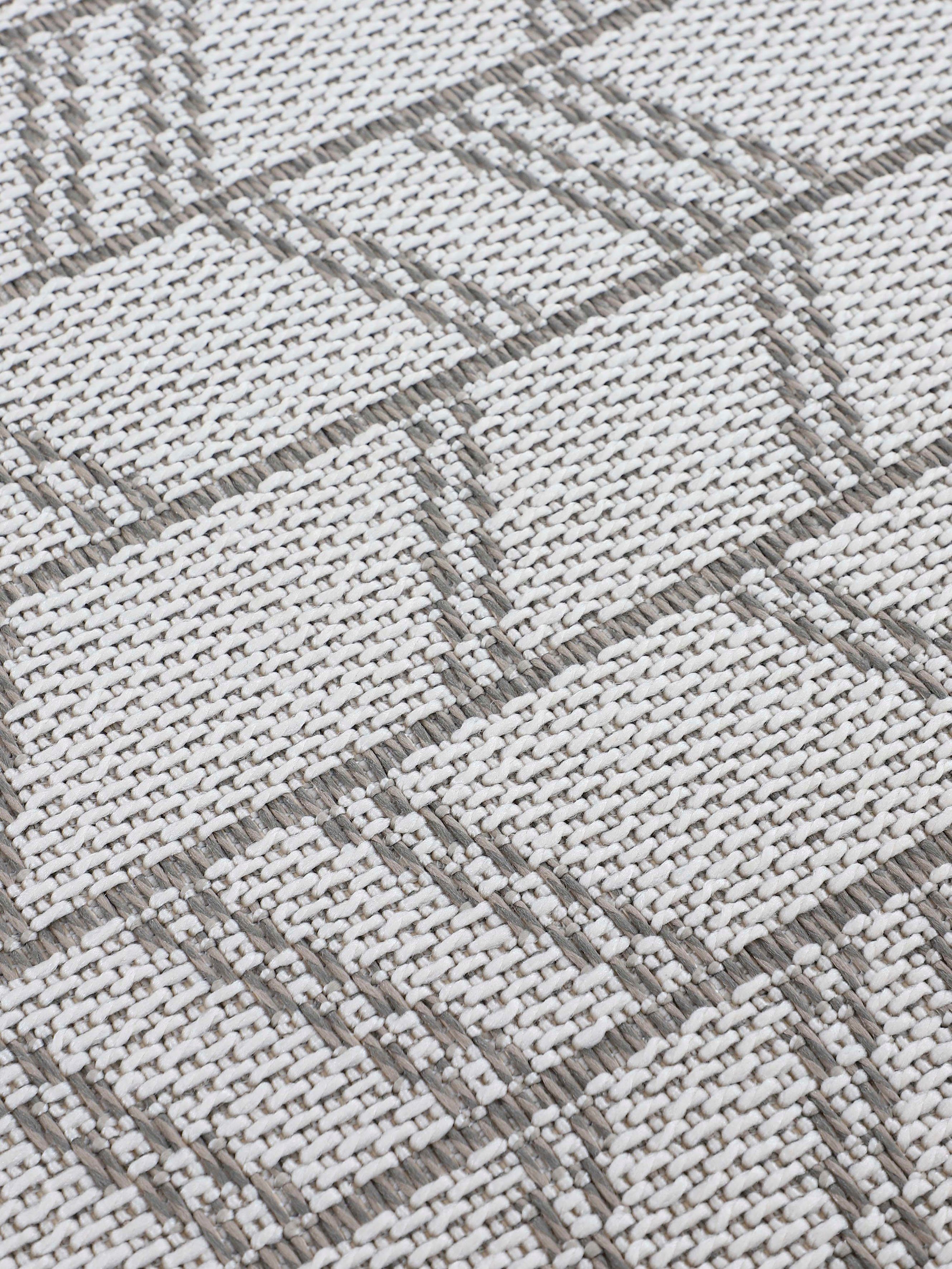 carpetfine Vloerkleed Boho 102 robust vlakweefsel, sisal-look, voor buitengebied
