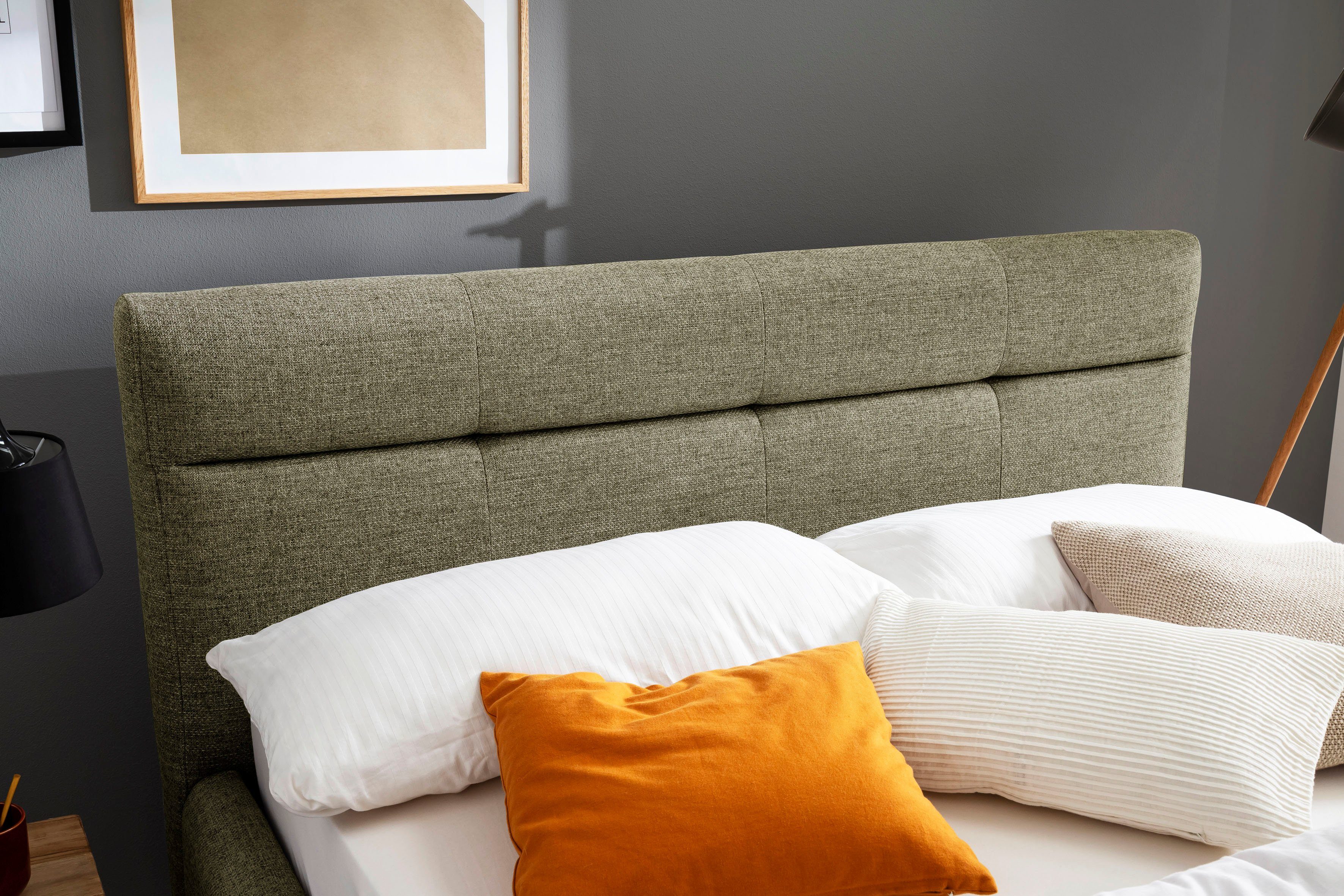 meise.möbel Gestoffeerd bed Lotte met lattenbodem en bedkist