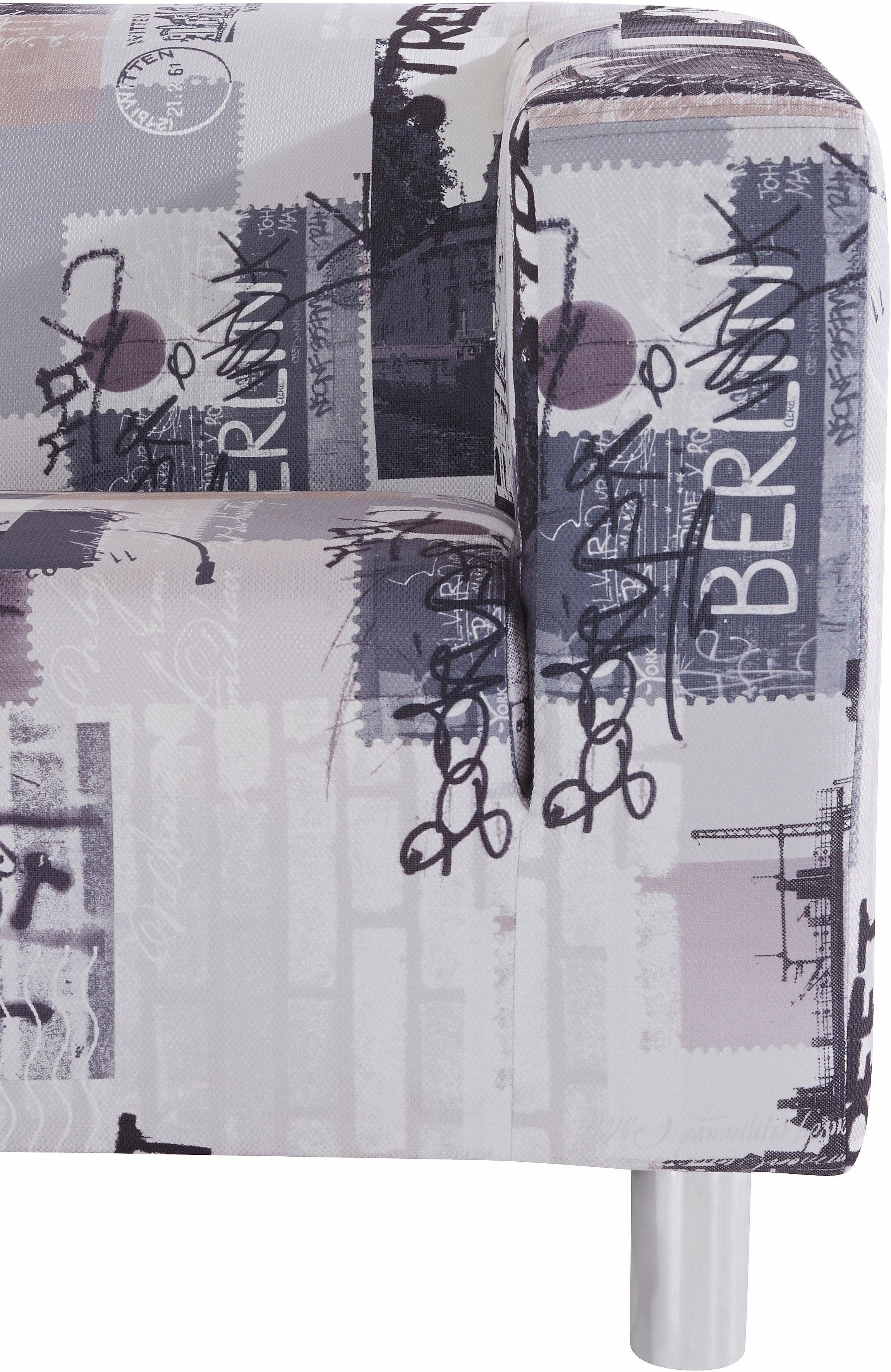INOSIGN 3-zitsbank Clip met berlijnse print