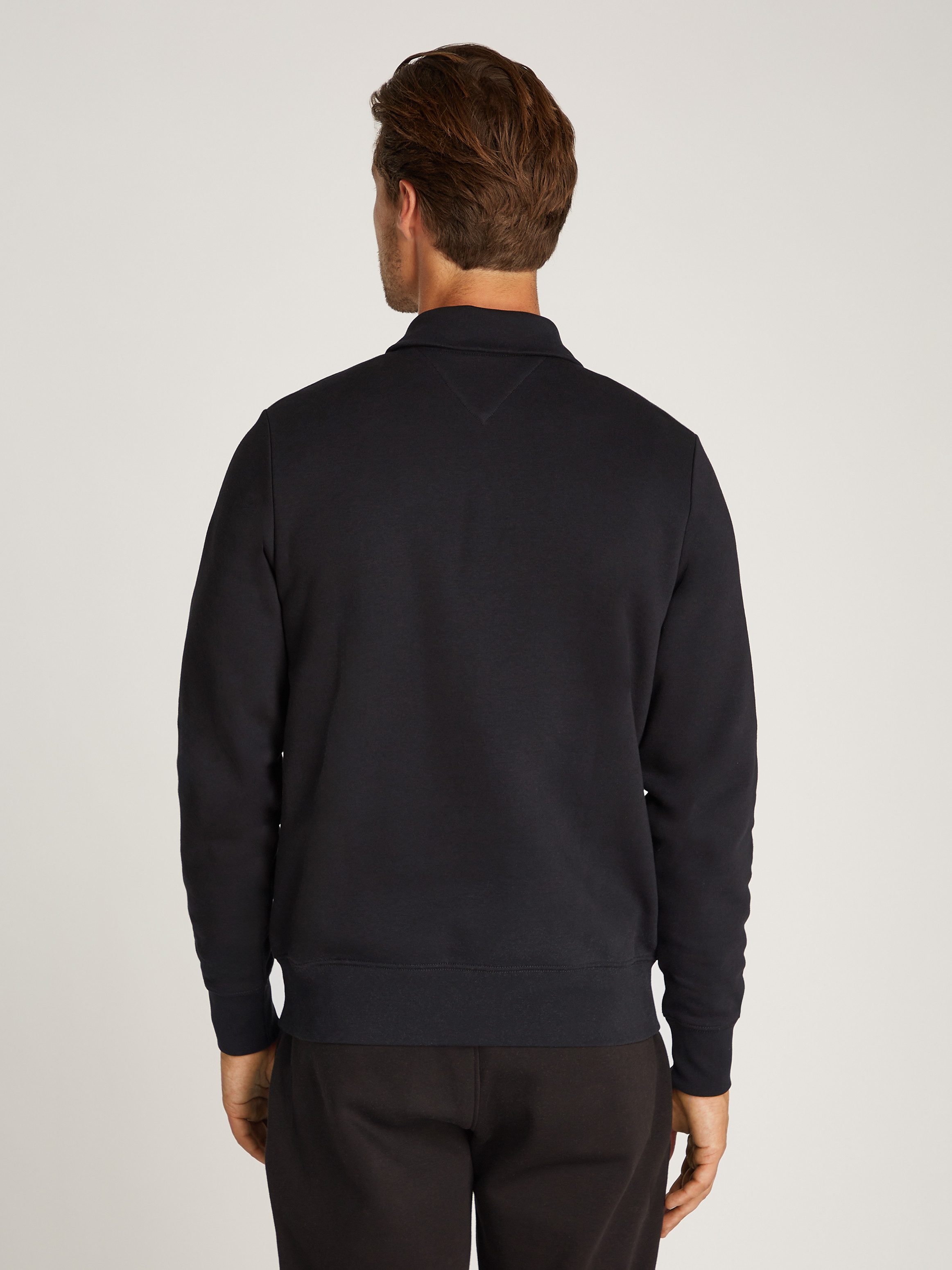 Tommy Hilfiger Sweatshirt ROUNDALL STAND COLLAR ZIP met staande kraag en ritssluiting