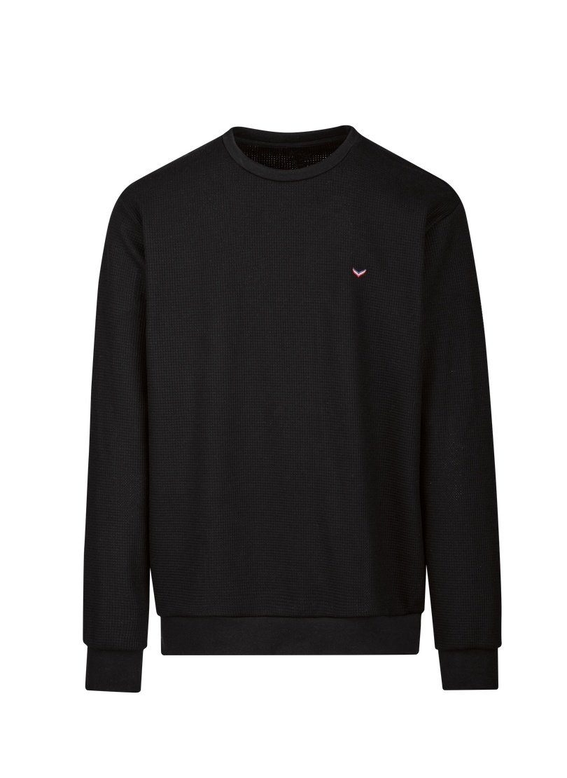 Trigema Sweatshirt TRIGEMA sweatshirt in wafel look