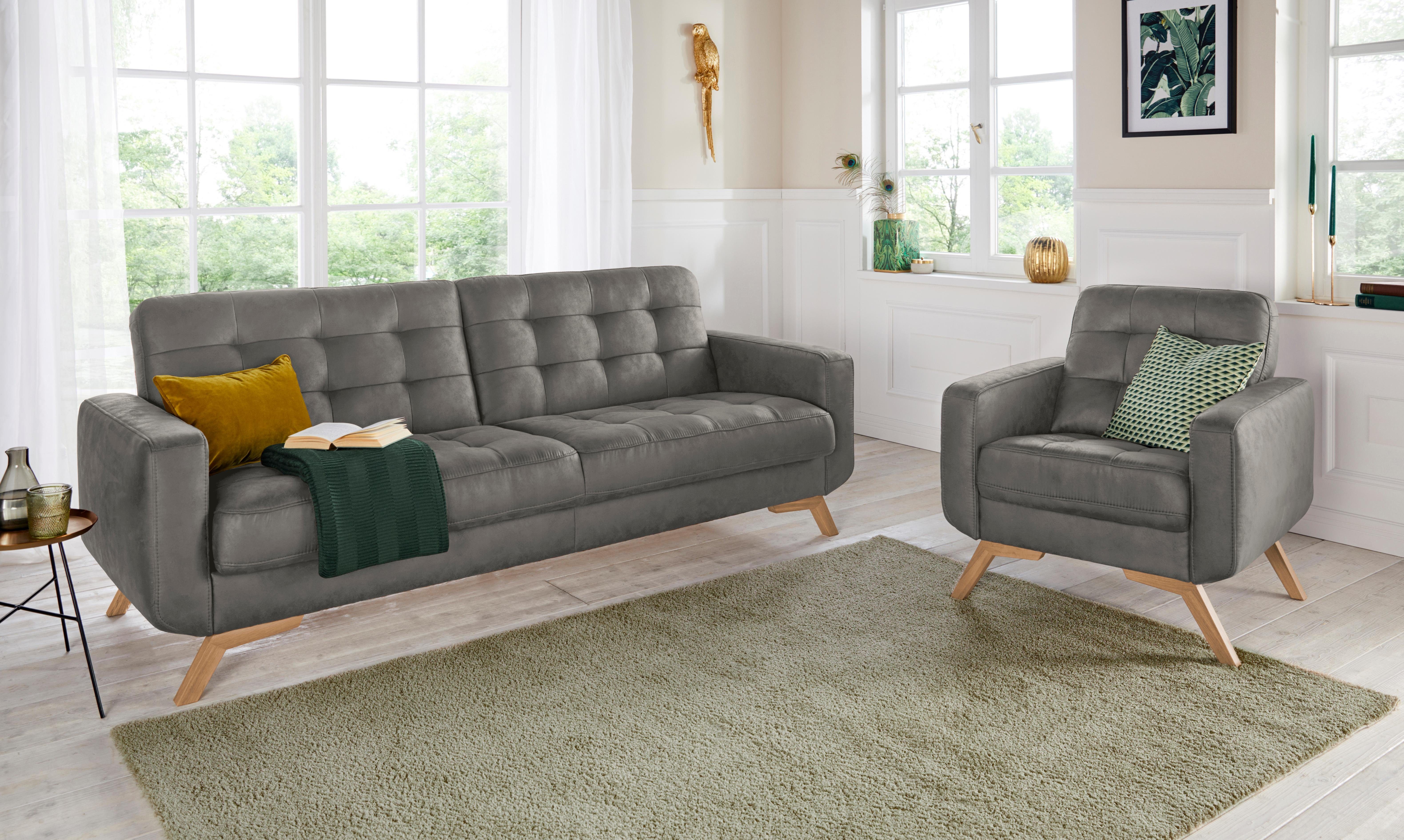 exxpo - sofa fashion Fauteuil Fiord, loungestoel actueel ontwerp, geweldige detailverwerking in de zitting en rug
