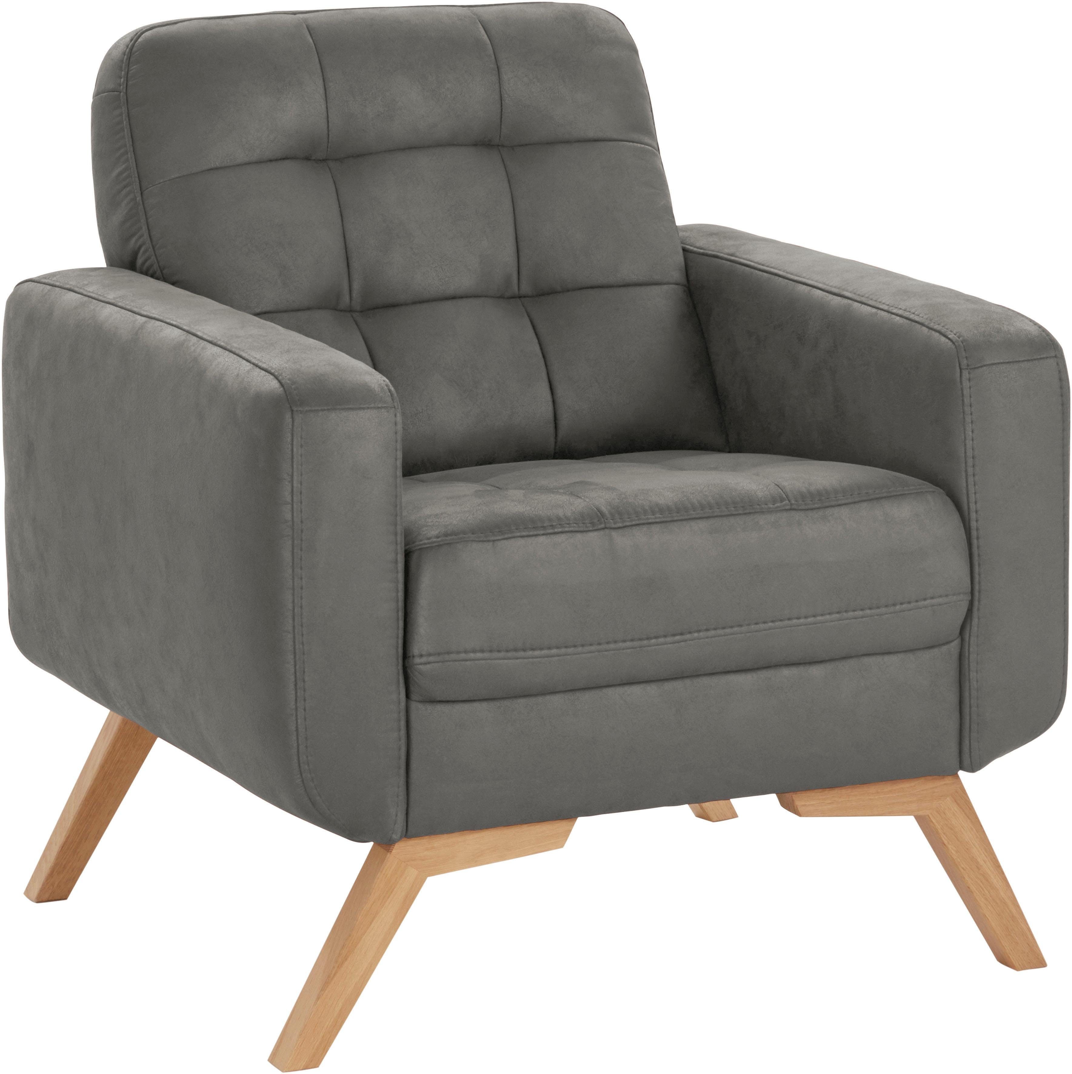 exxpo - sofa fashion Fauteuil Fiord, loungestoel actueel ontwerp, geweldige detailverwerking in de zitting en rug