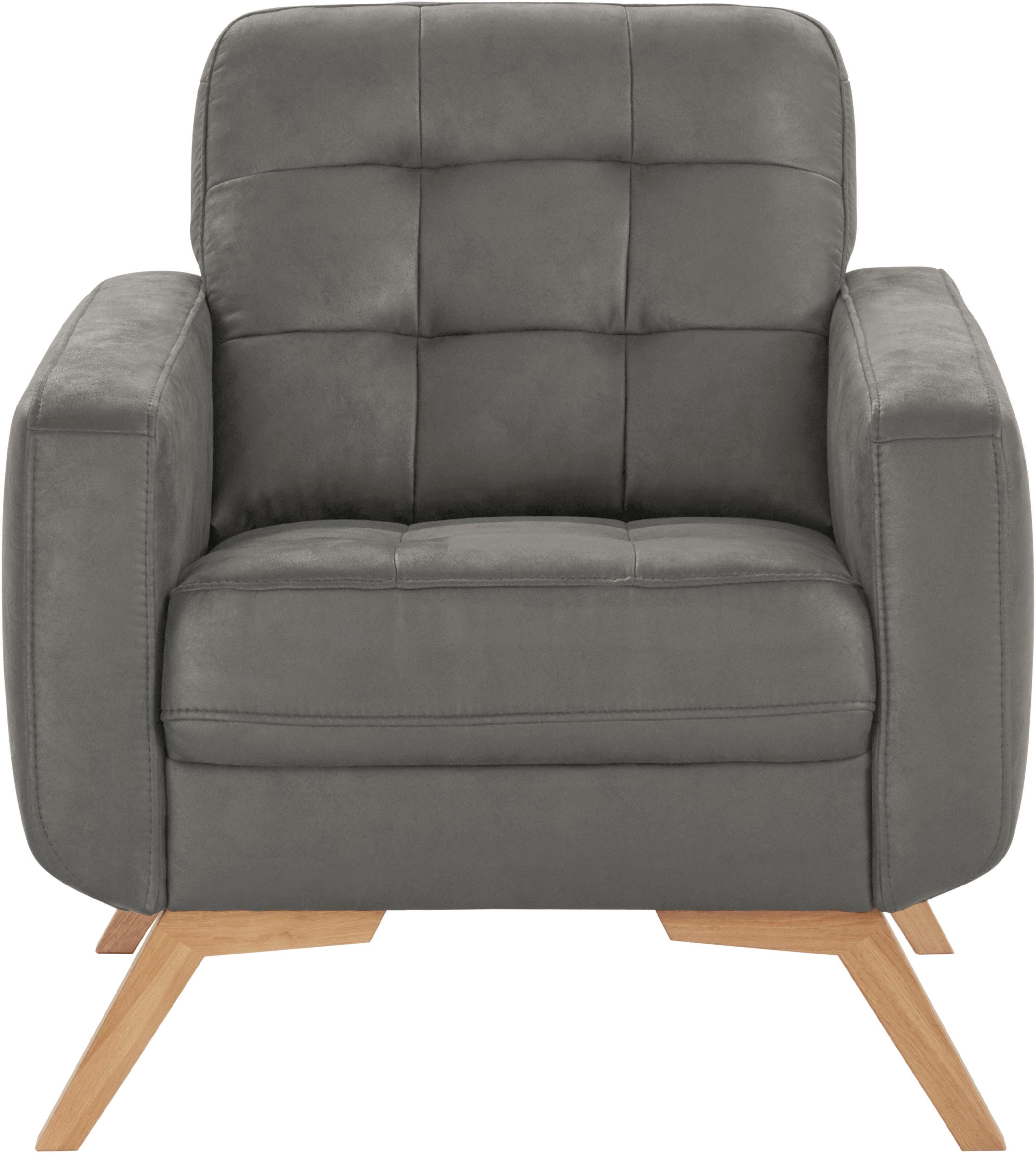 exxpo - sofa fashion Fauteuil Fiord, loungestoel actueel ontwerp, geweldige detailverwerking in de zitting en rug
