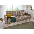 exxpo - sofa fashion 3-zitsbank met slaapfunctie en bedkist bruin