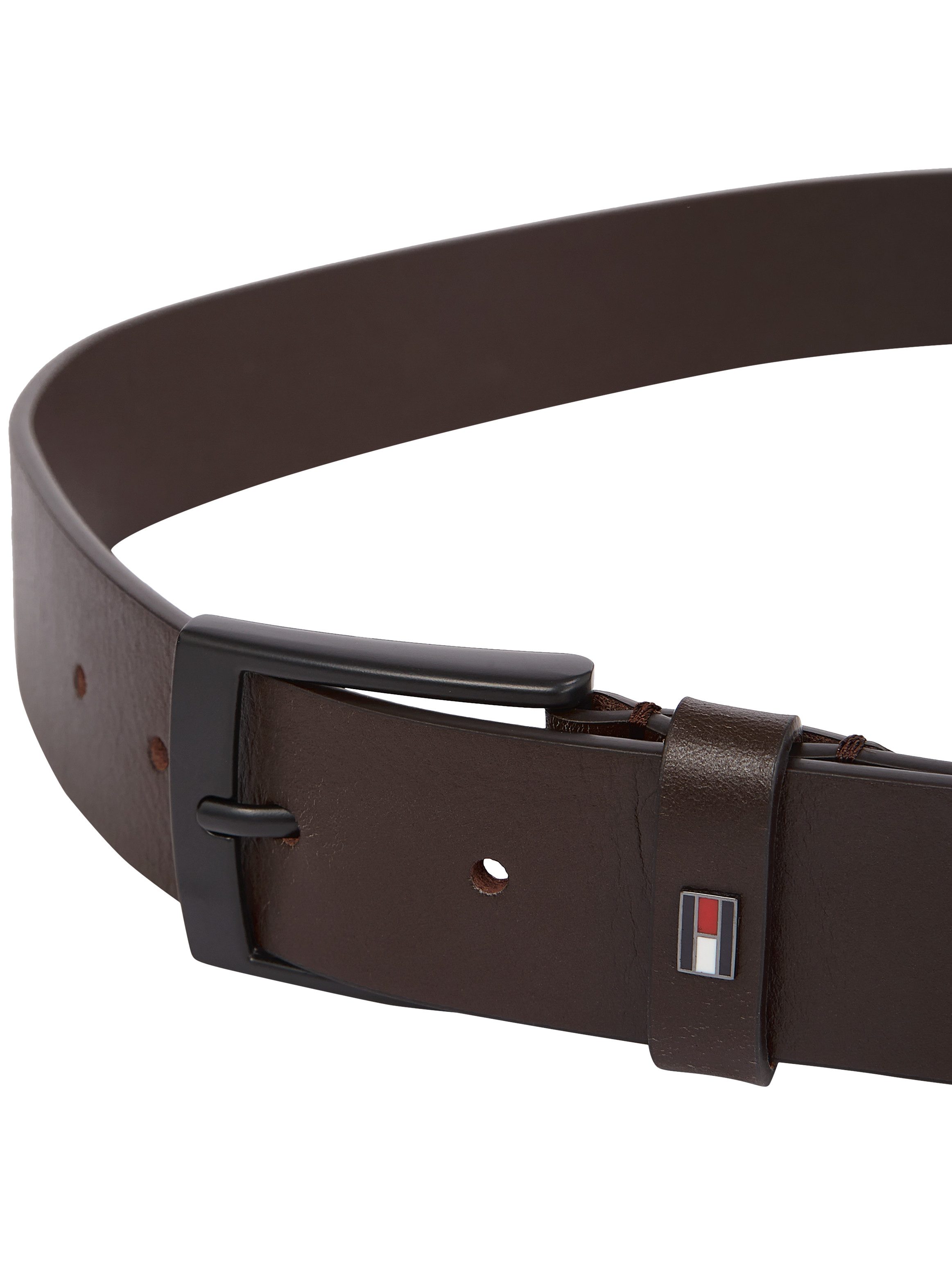 Tommy Hilfiger Leren riem ADAN 3.5 EXT Metalen logopatch eenvoudige doornsluiting