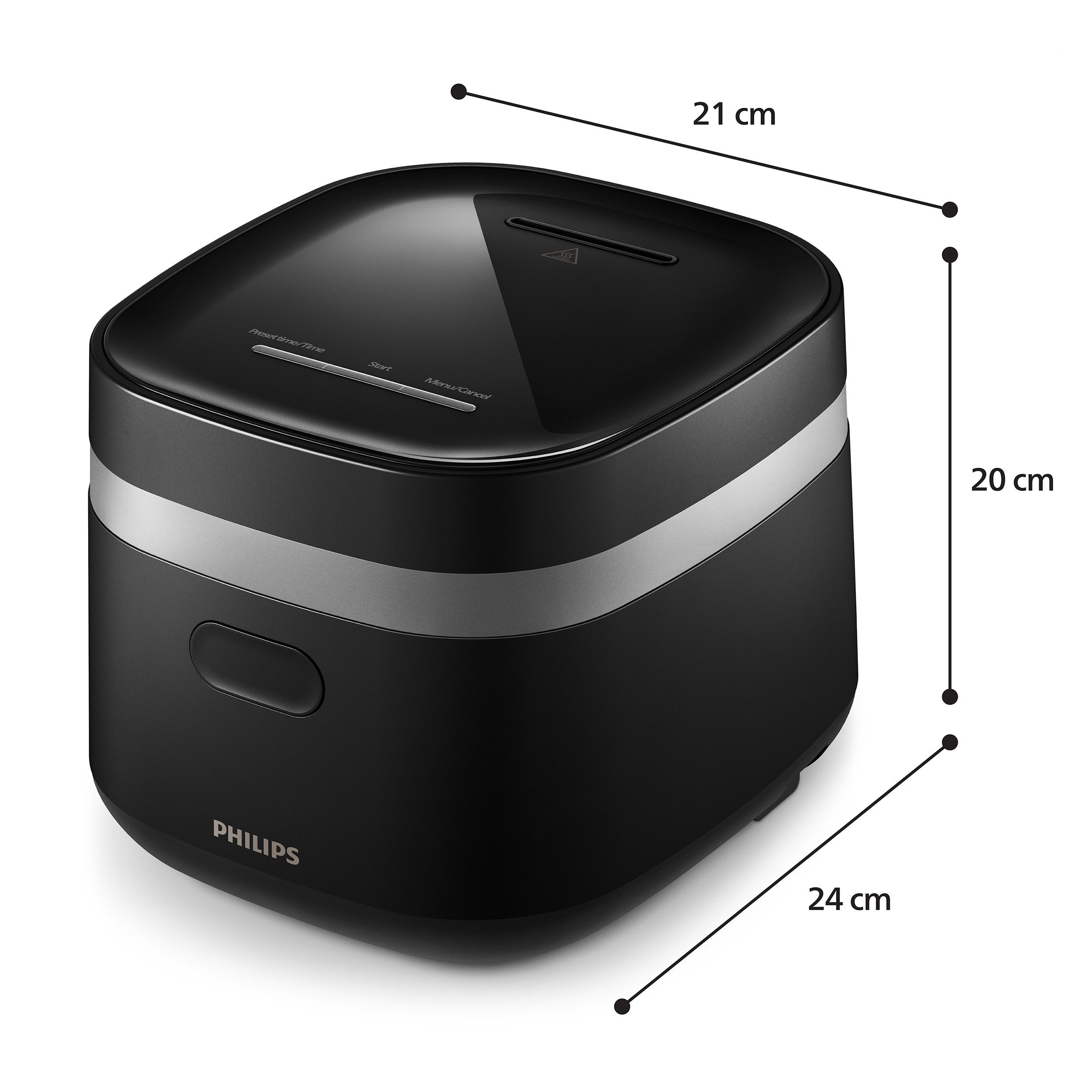 Philips Rijstkoker Mini 3000 Series, für 1-3 Personen, mit 8 voreingestellten Programmen
