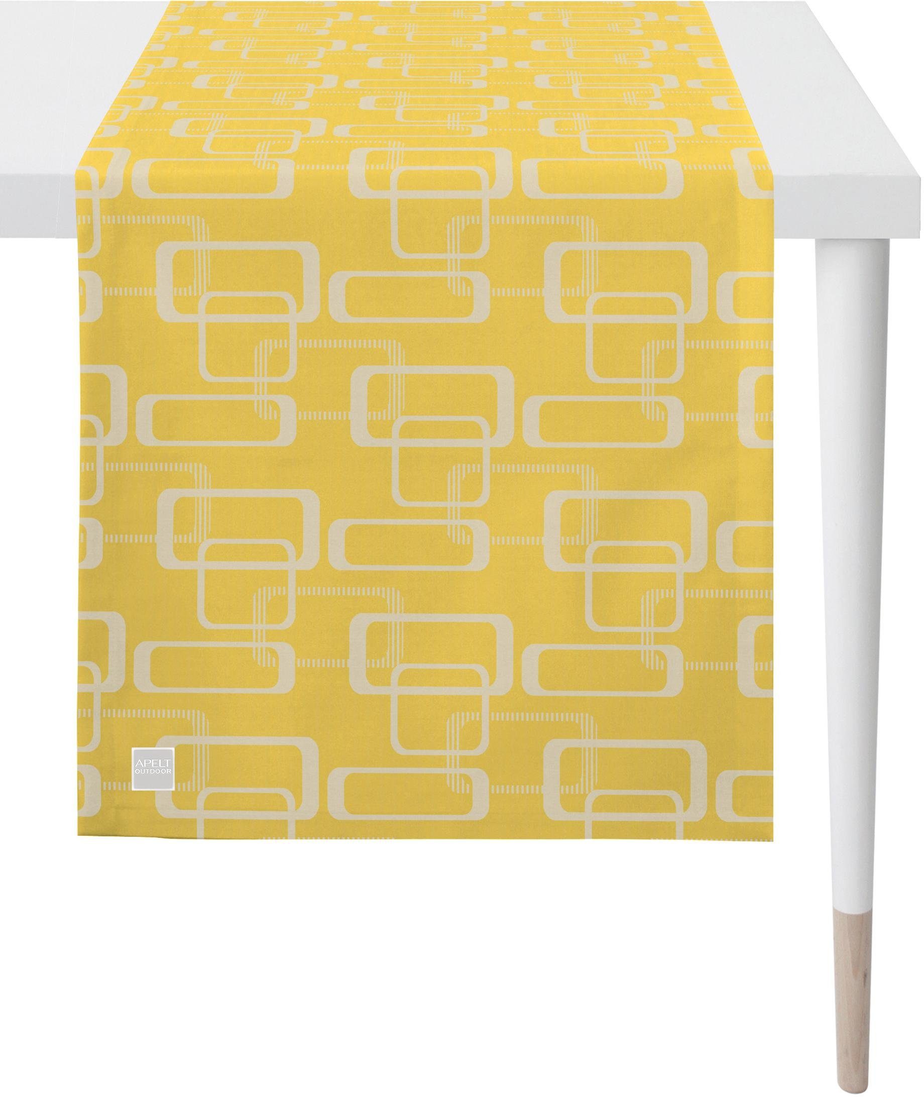 APELT Tafelloper 3966 outdoor, zomerdecoratie, zomer (1 stuk) tafelkleden maat 46x135 cm geel