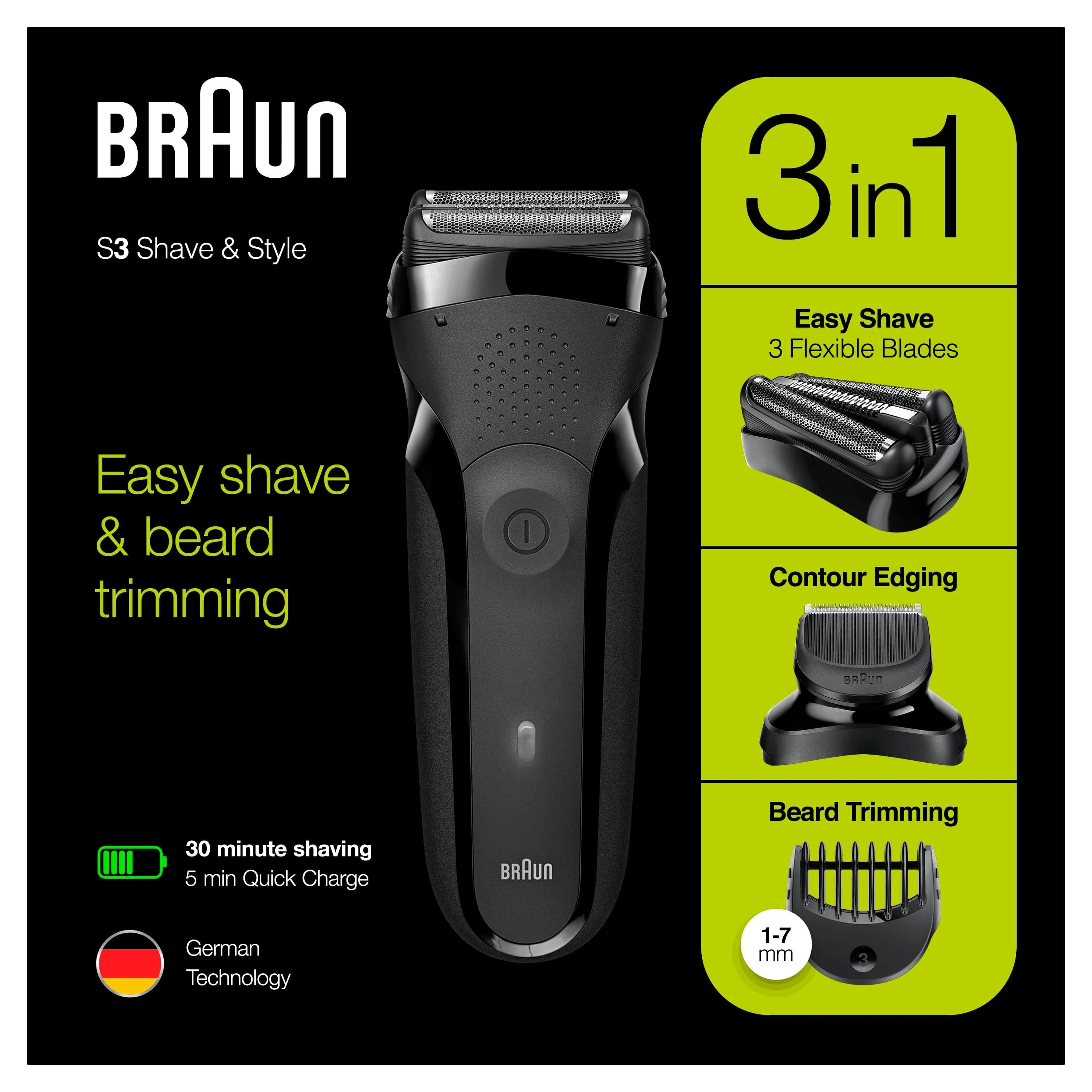 Gedateerd Geleerde Collega Braun Elektrisch scheerapparaat Series 3 Shave&Style 300BT koop je bij |  OTTO