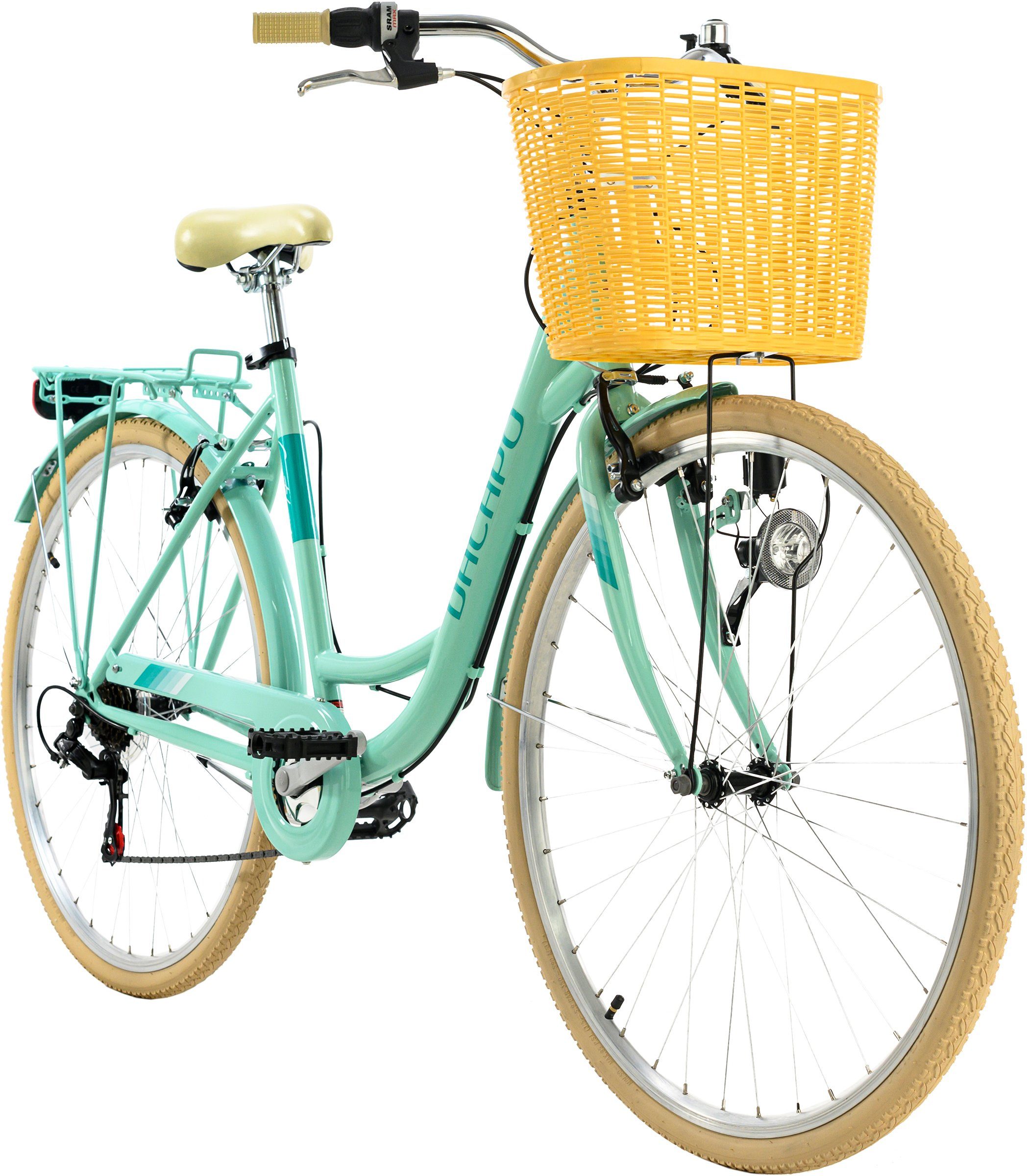 KS Cycling Citybike Cantaloupe voor dames, kettingversnelling