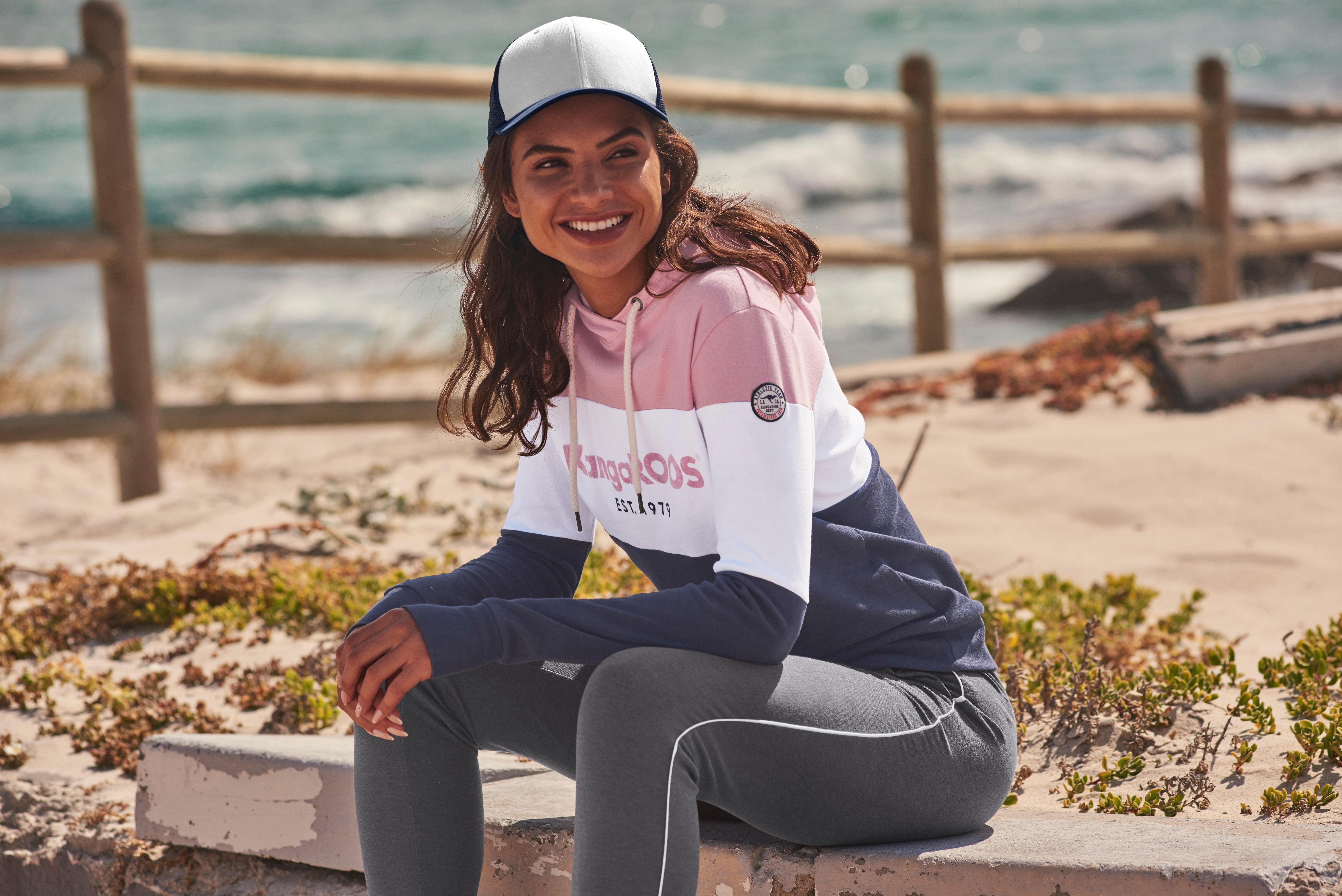 KangaROOS Hoodie Lange mouwen met duimgaten, figuurvolgend