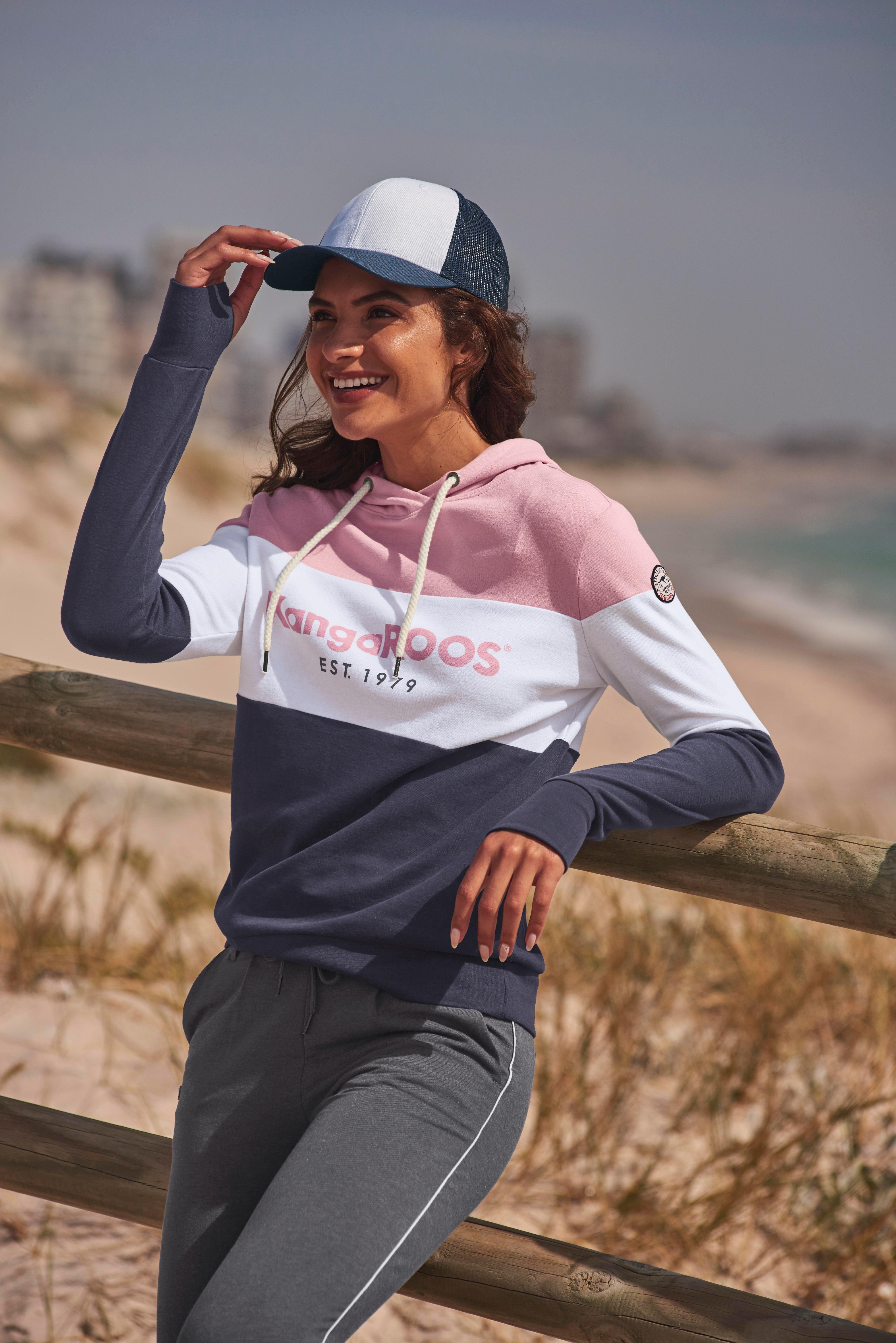 KangaROOS Hoodie Lange mouwen met duimgaten, figuurvolgend
