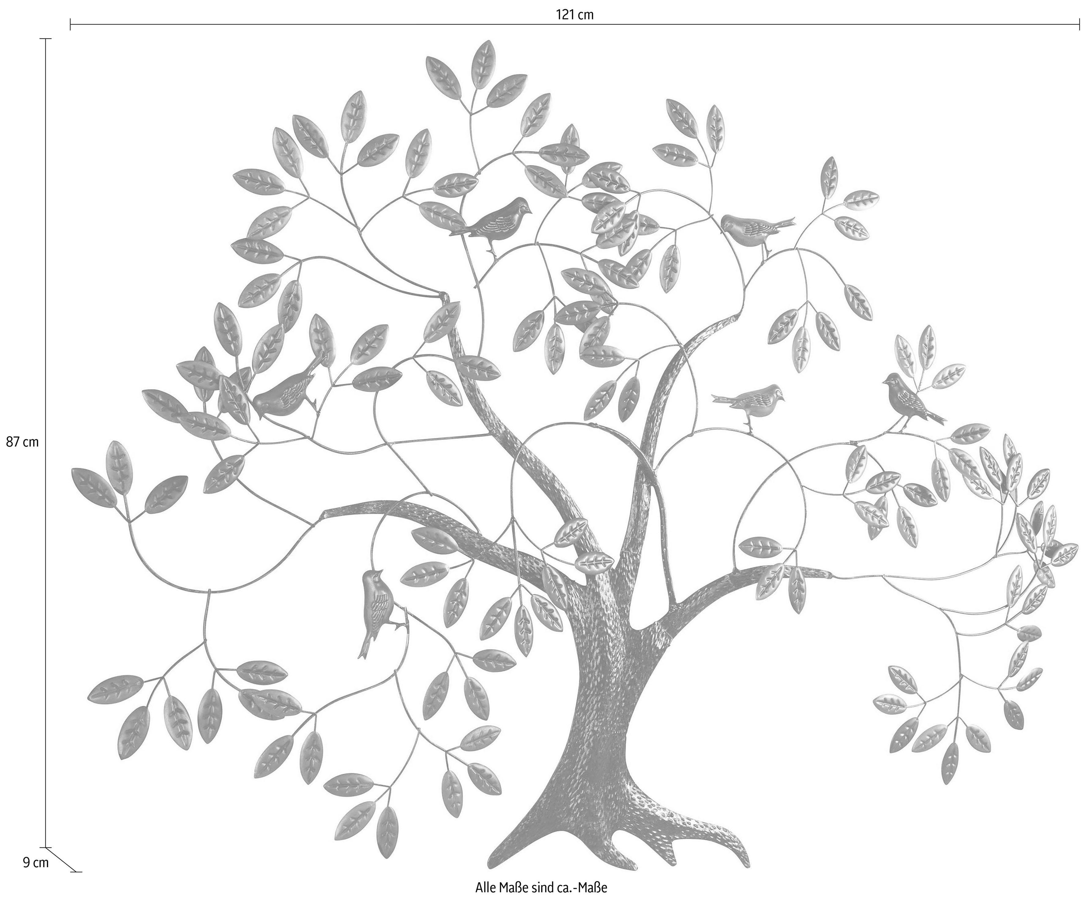 Home affaire Sierobject voor aan de wand Boom Wanddeco, wanddecoratie, van metaal, woonkamer