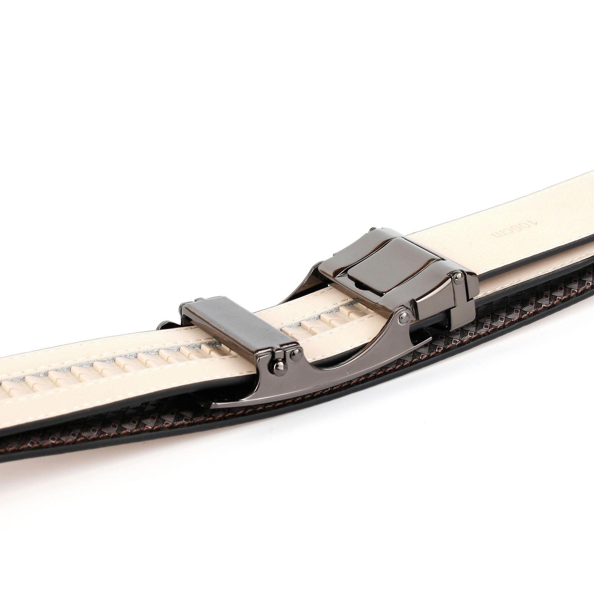 Anthoni Crown Leren riem in waran-stempeldruk met gesp in carbon-design