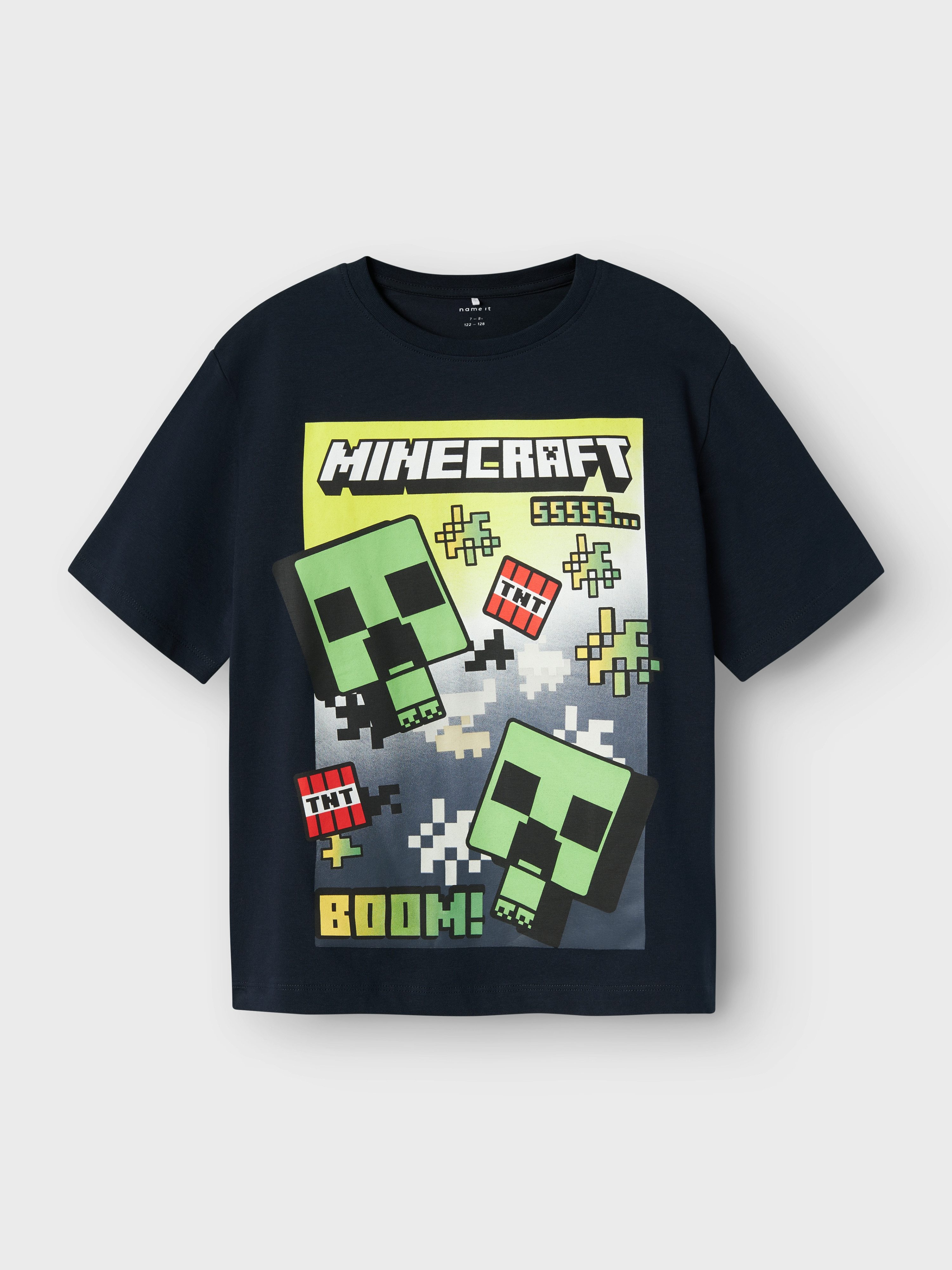 Name It T-shirt NKMMUS voor jongens met Minecraft-print en elastische tailleband