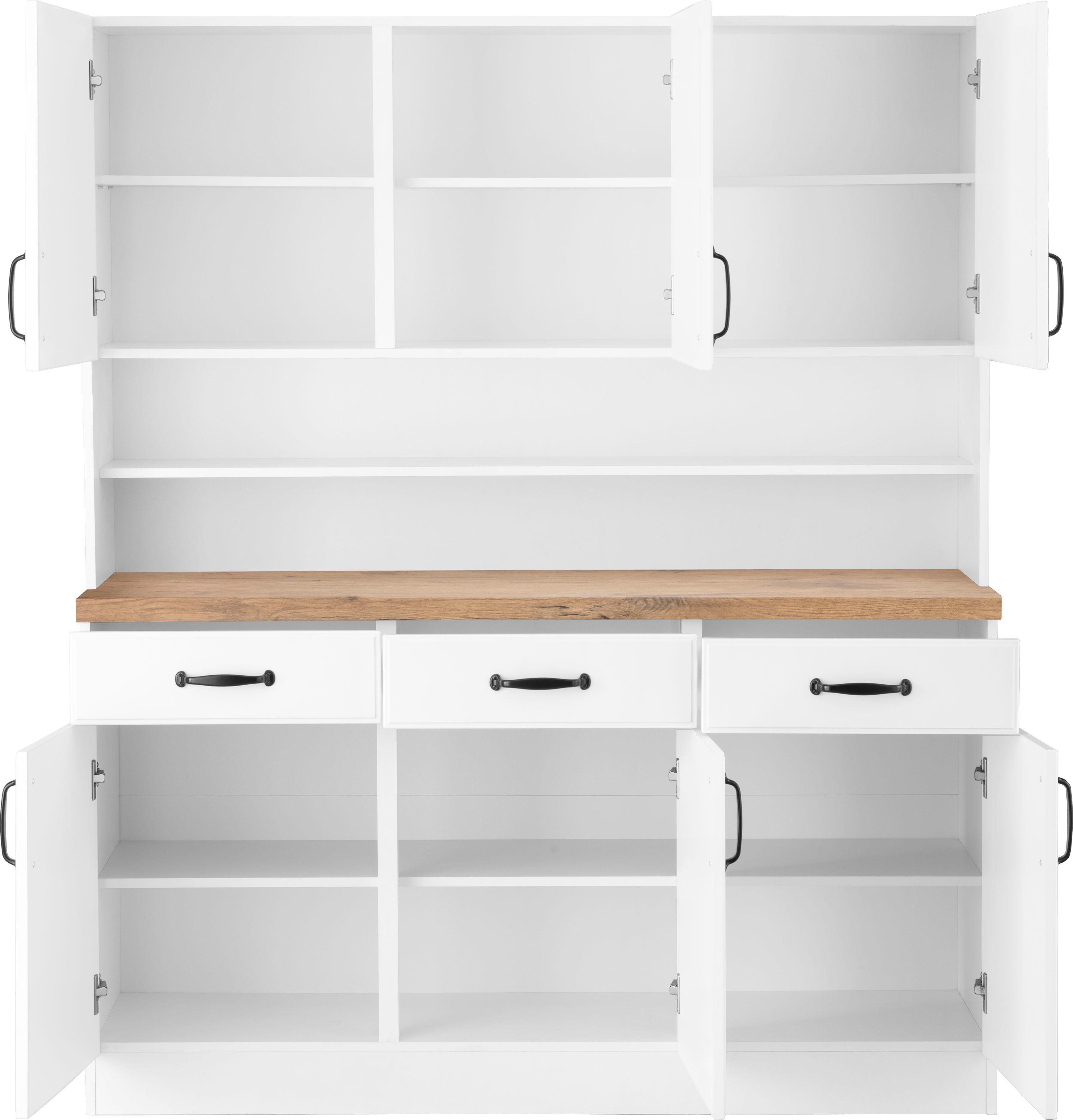 wiho Küchen Keukenbuffet Erla 150 cm breed met vakkenfront