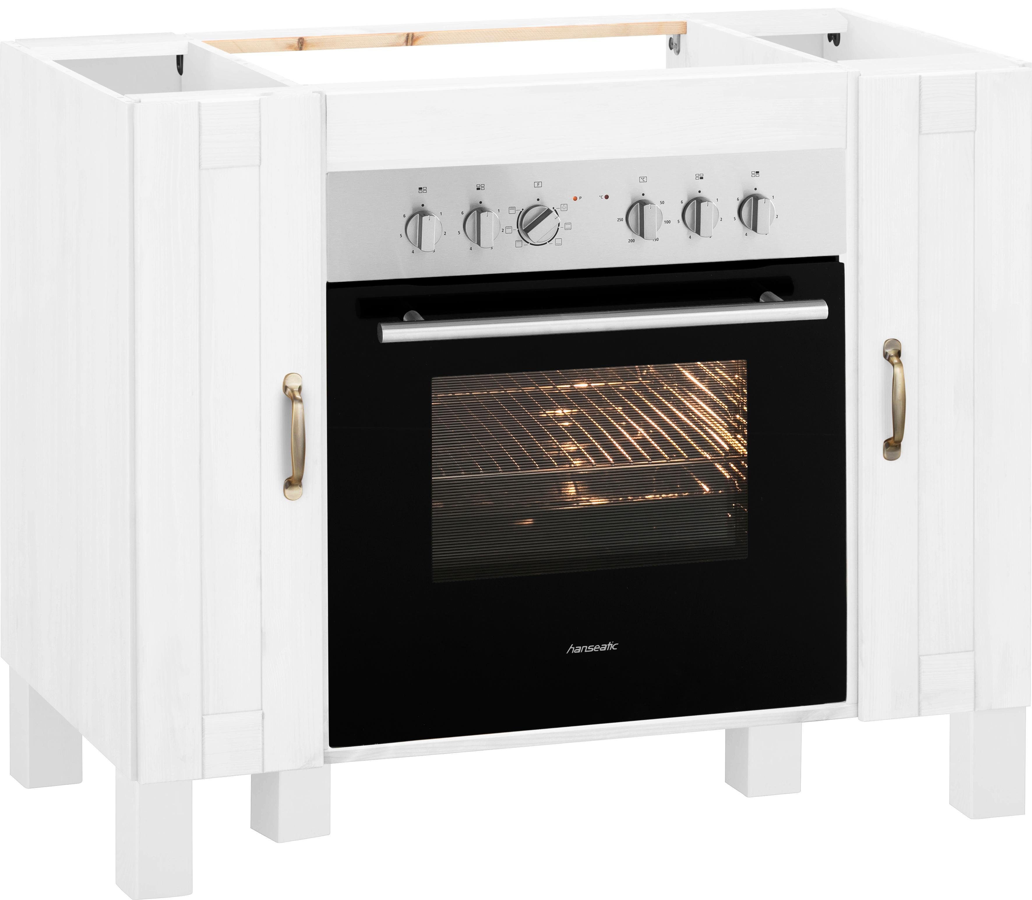 Home affaire Ombouwkast voor oven Alby Breedte 100 cm, 2 vakken ombouwkasten wit