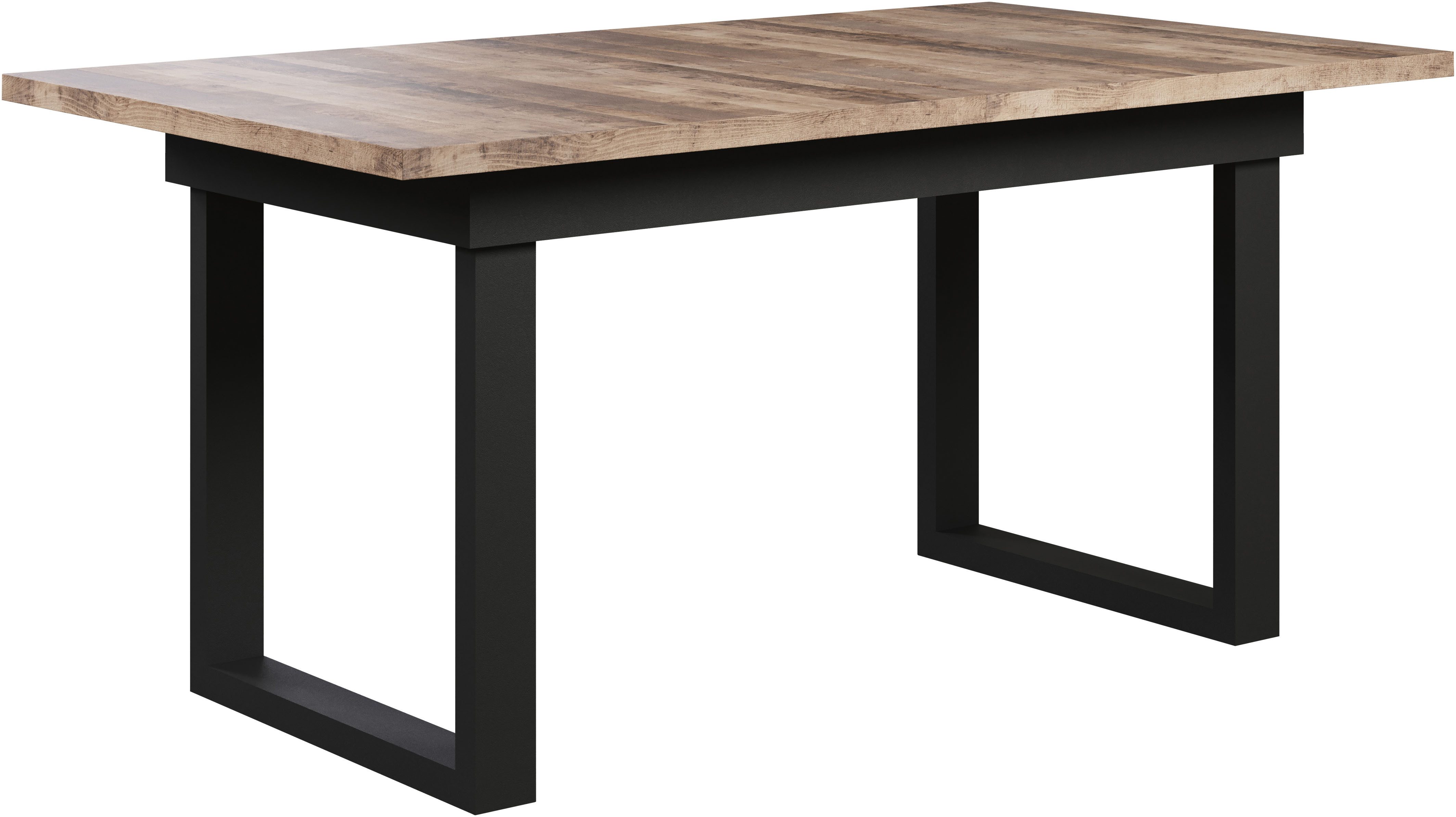 INOSIGN Eettafel Valencia Synchro-uitvoering, metalen runners, uitschuifbaar tot 200 cm