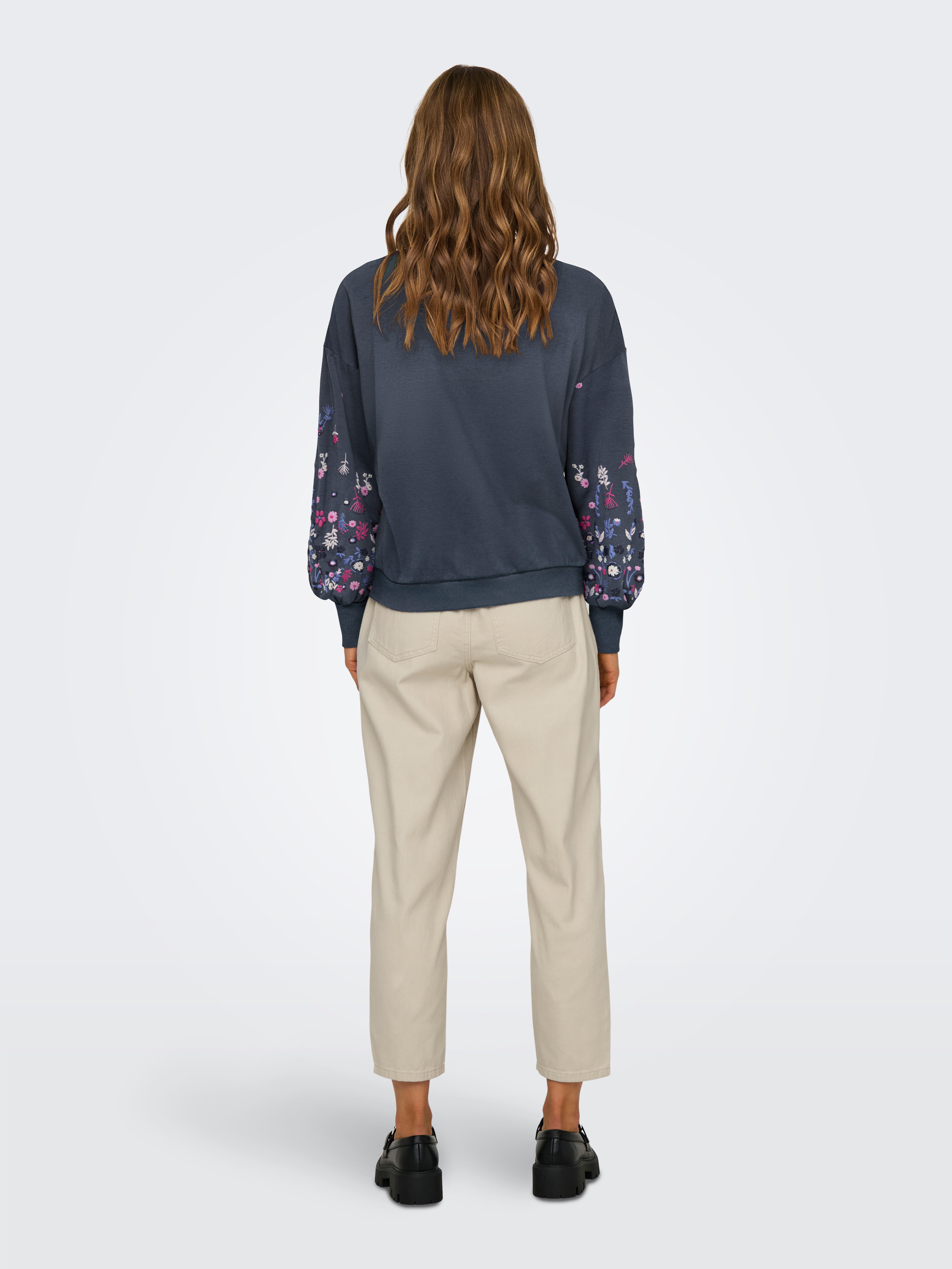 Only Sweatshirt ONLBROOKE L/S O-NECK FLOWER SWT