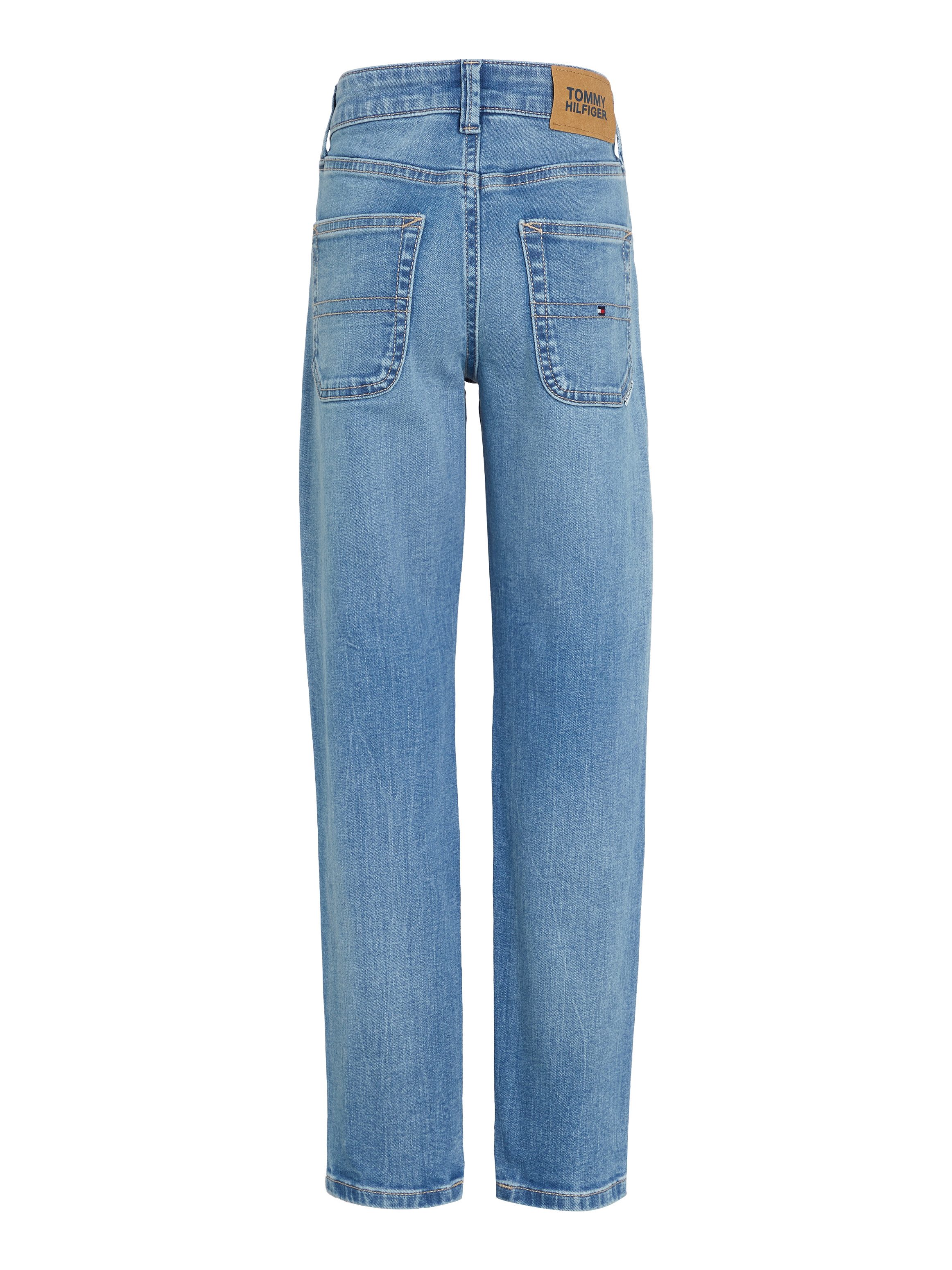 Tommy Hilfiger Straight jeans MODERN STRAIGHT VINT MWASH DENIM Kinderen tot 16 jaar met geborduurde logo-vlag