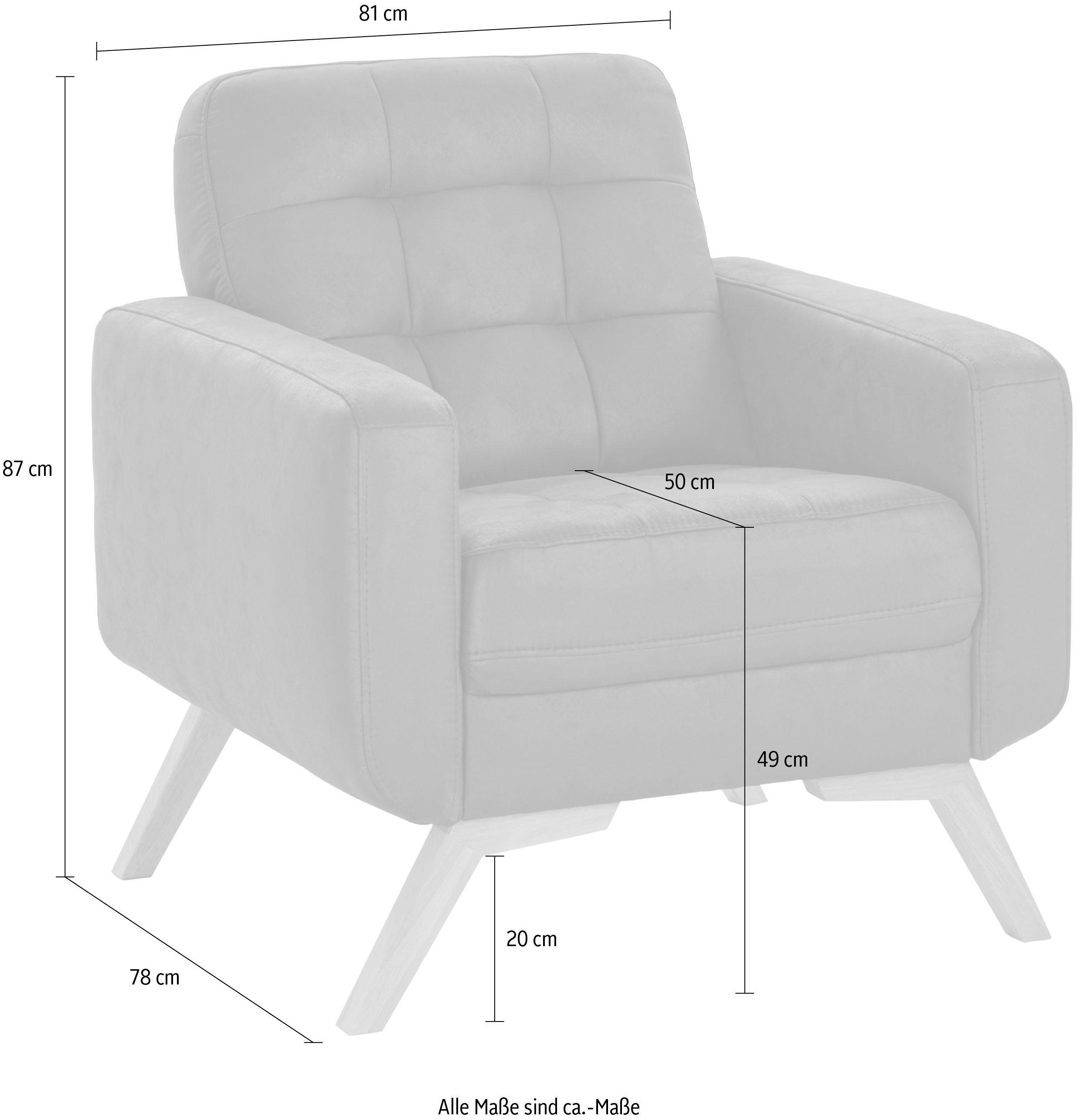 exxpo - sofa fashion Fauteuil Fiord, loungestoel actueel ontwerp, geweldige detailverwerking in de zitting en rug