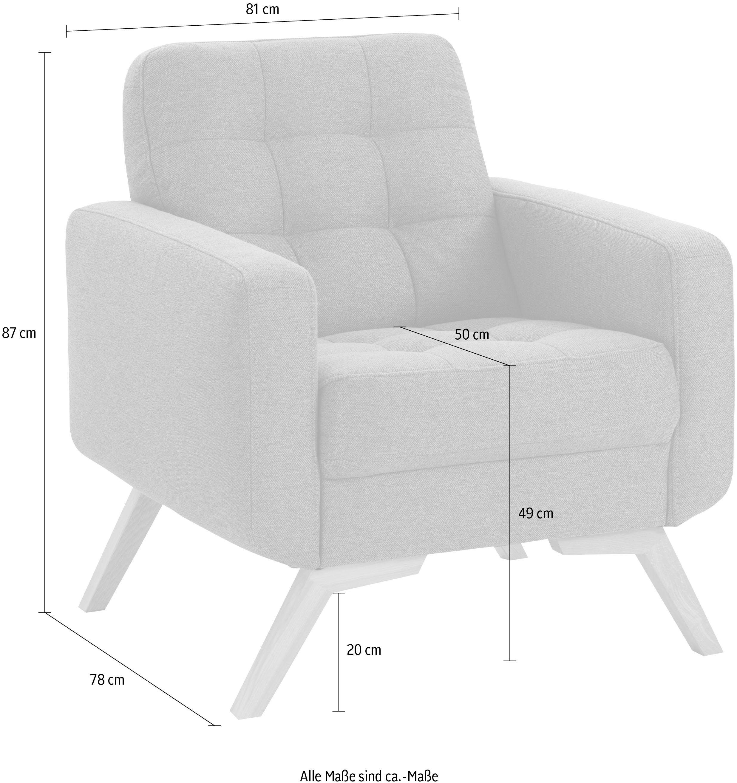exxpo - sofa fashion Fauteuil Fiord, loungestoel actueel ontwerp, geweldige detailverwerking in de zitting en rug