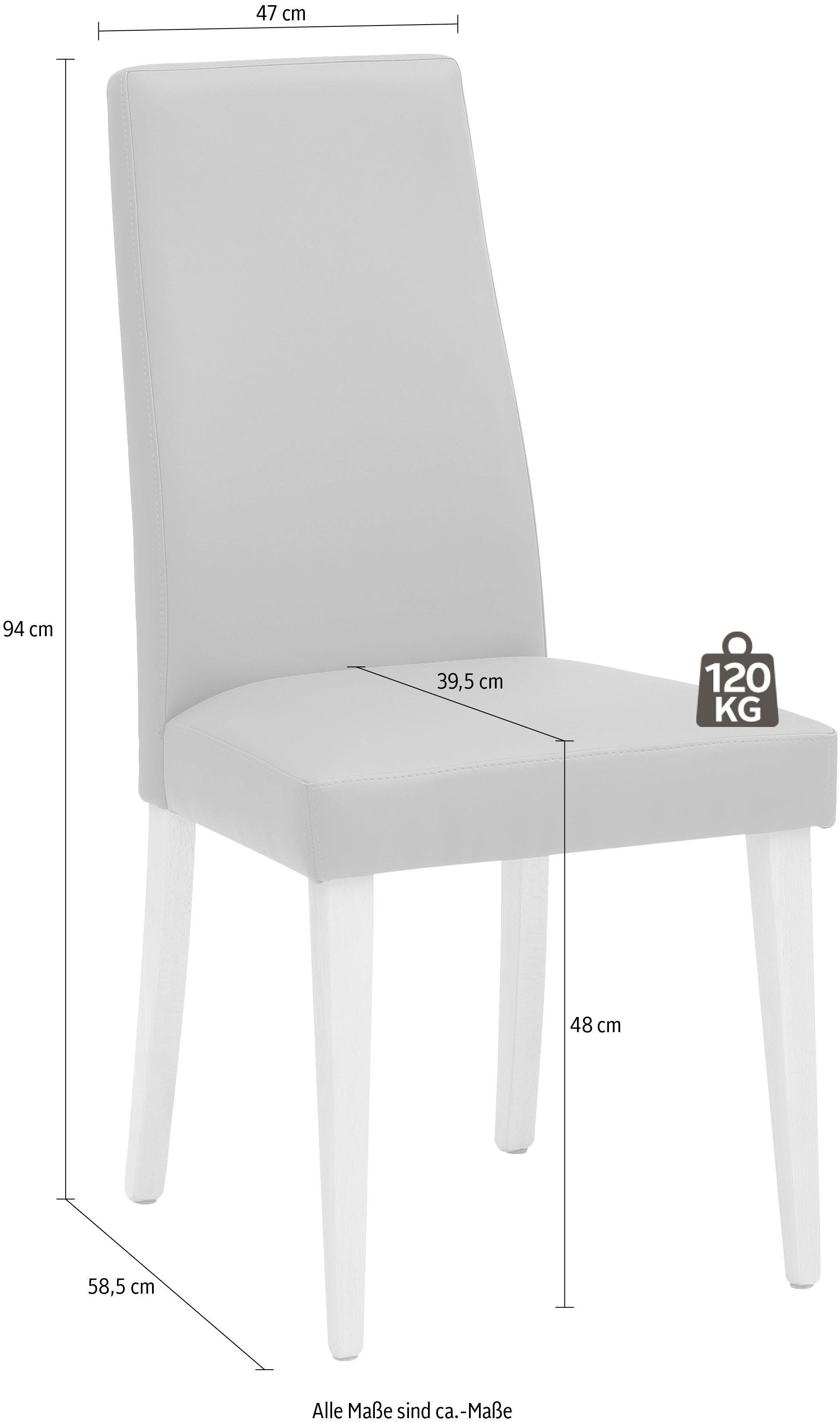 INOSIGN Eetkamerstoel Mary Poten naar keuze naturel-beuken of wengékleur (set, 2 stuks)