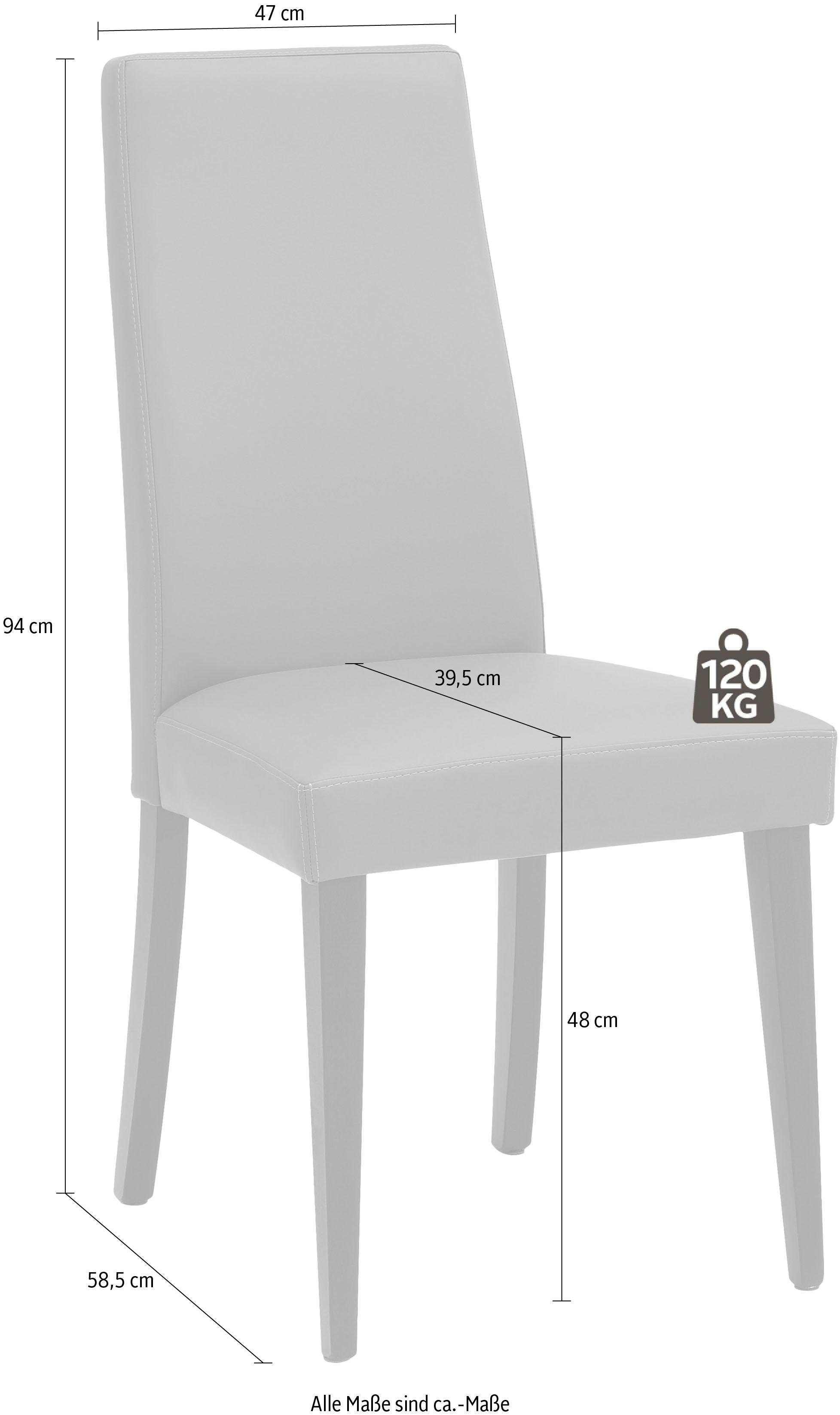 INOSIGN Eetkamerstoel Mary Poten naar keuze naturel-beuken of wengékleur (set, 2 stuks)