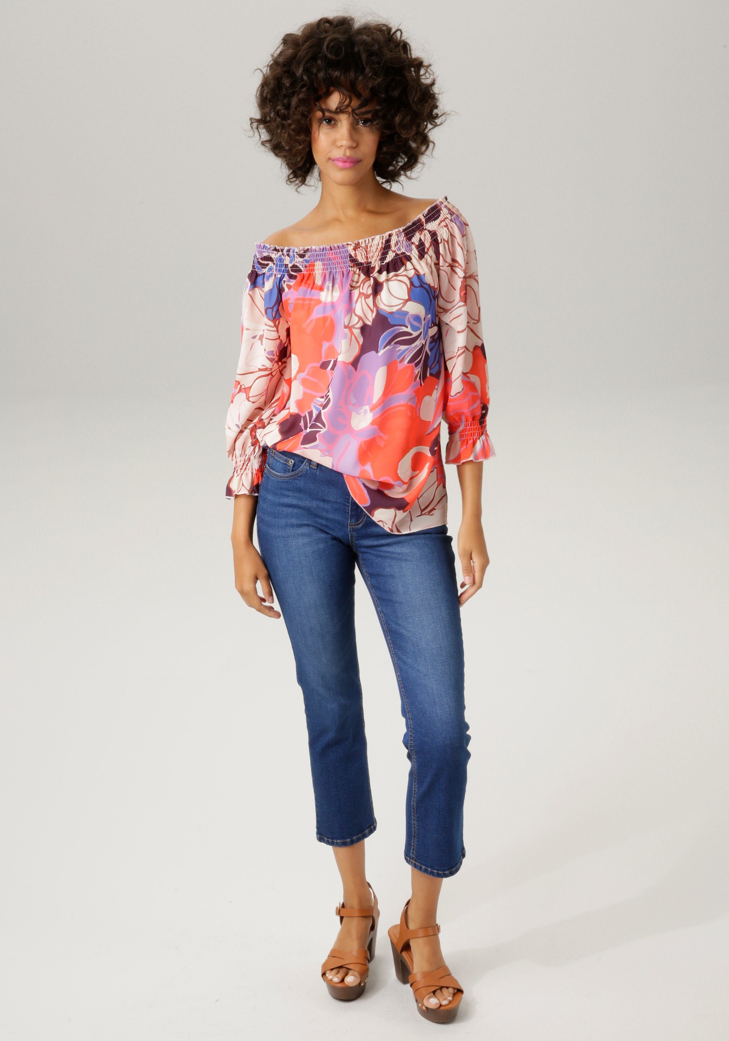 Aniston CASUAL Bootcut jeans in trendy 7/8-lengte