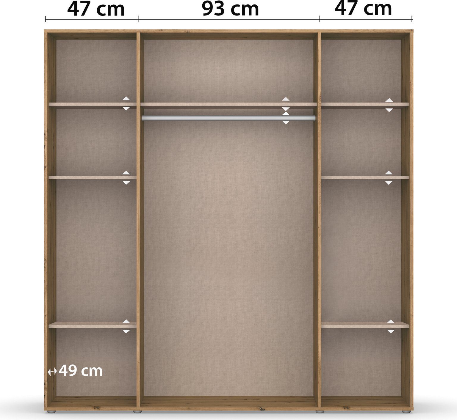 rauch Draaideurkast Kledingkast Kast Garderobe Wasmand NARAI met Spiegel Greefaansluitingen voor een greeploze look TOPSELLER MADE IN GERMANY