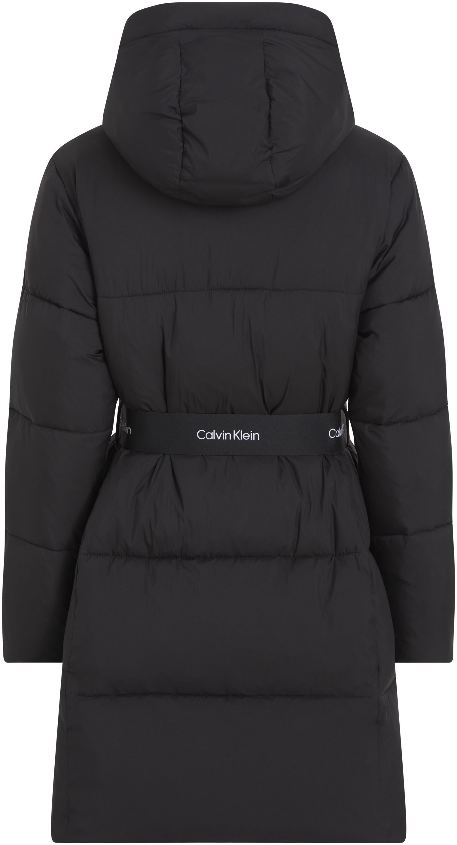 Calvin Klein Gewatteerde jas LOGO BELT LONG PUFFER