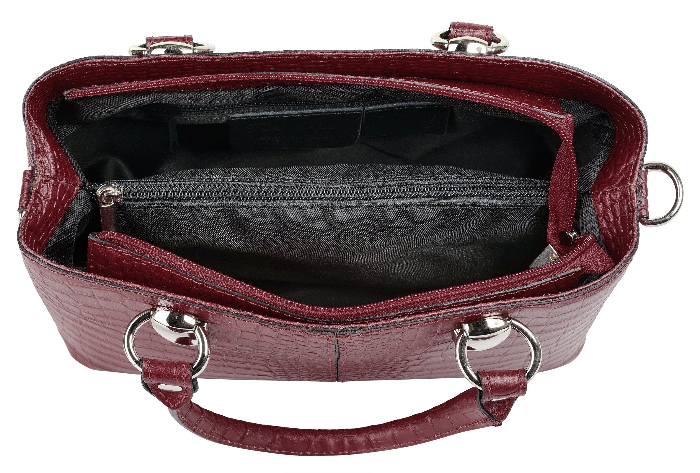 Cluty Schoudertas echt leer, made in italy