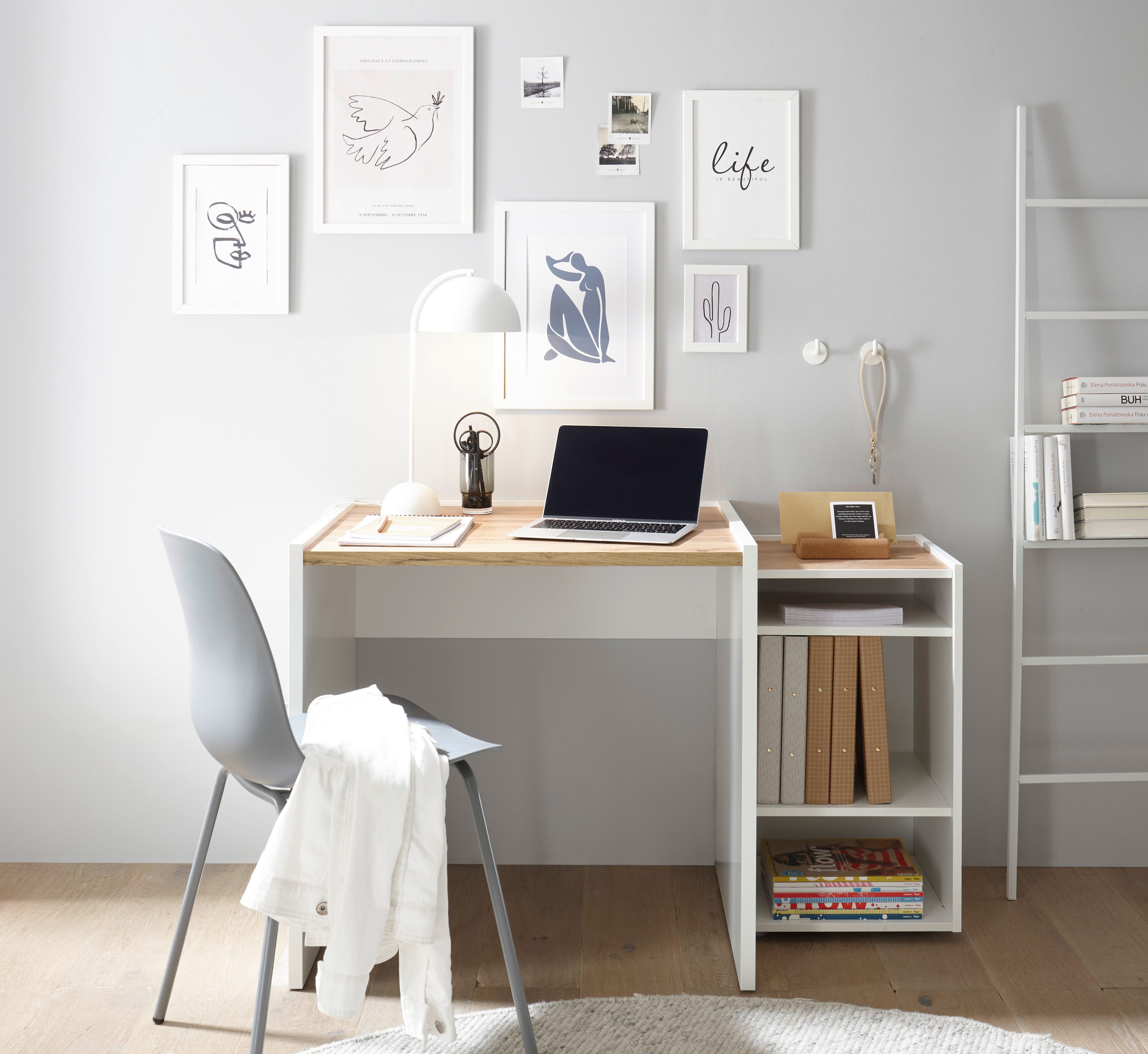 INOSIGN Bureau City/Giron moderne computertafel, gezellige thuiswerkplek, breedte 80 of 143 cm